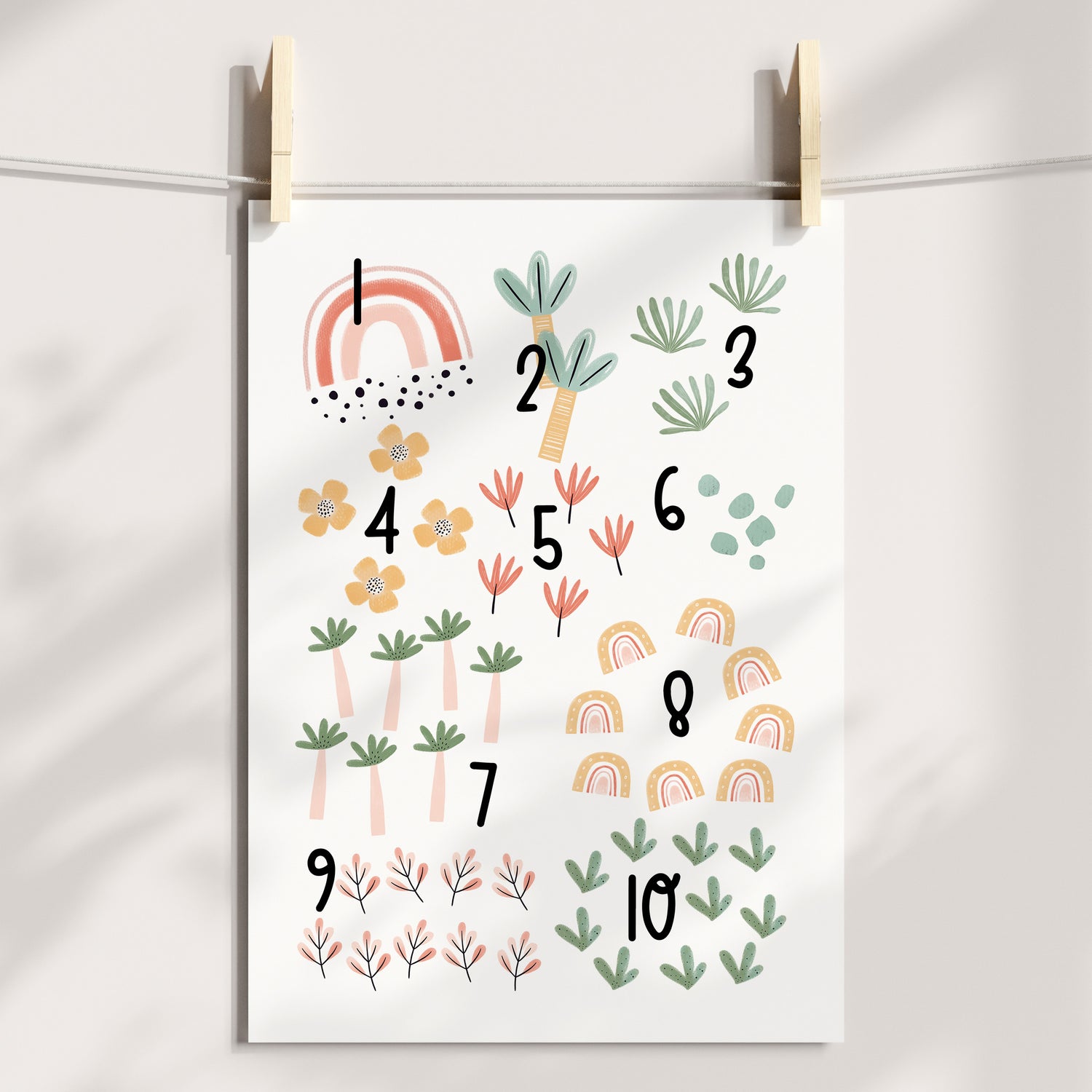 Dinosaur Numbers Print