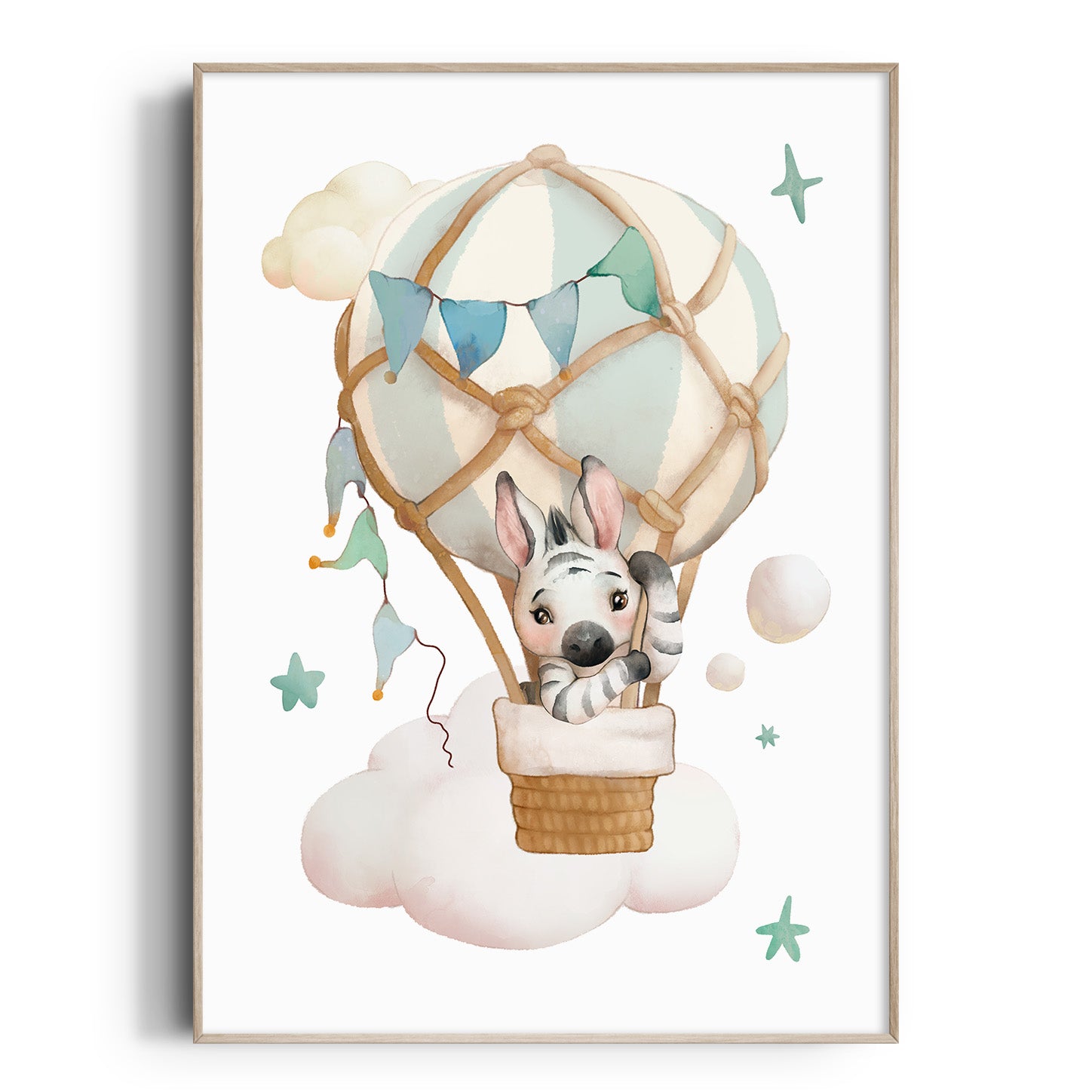 Hot Air Balloon Print - Zebra