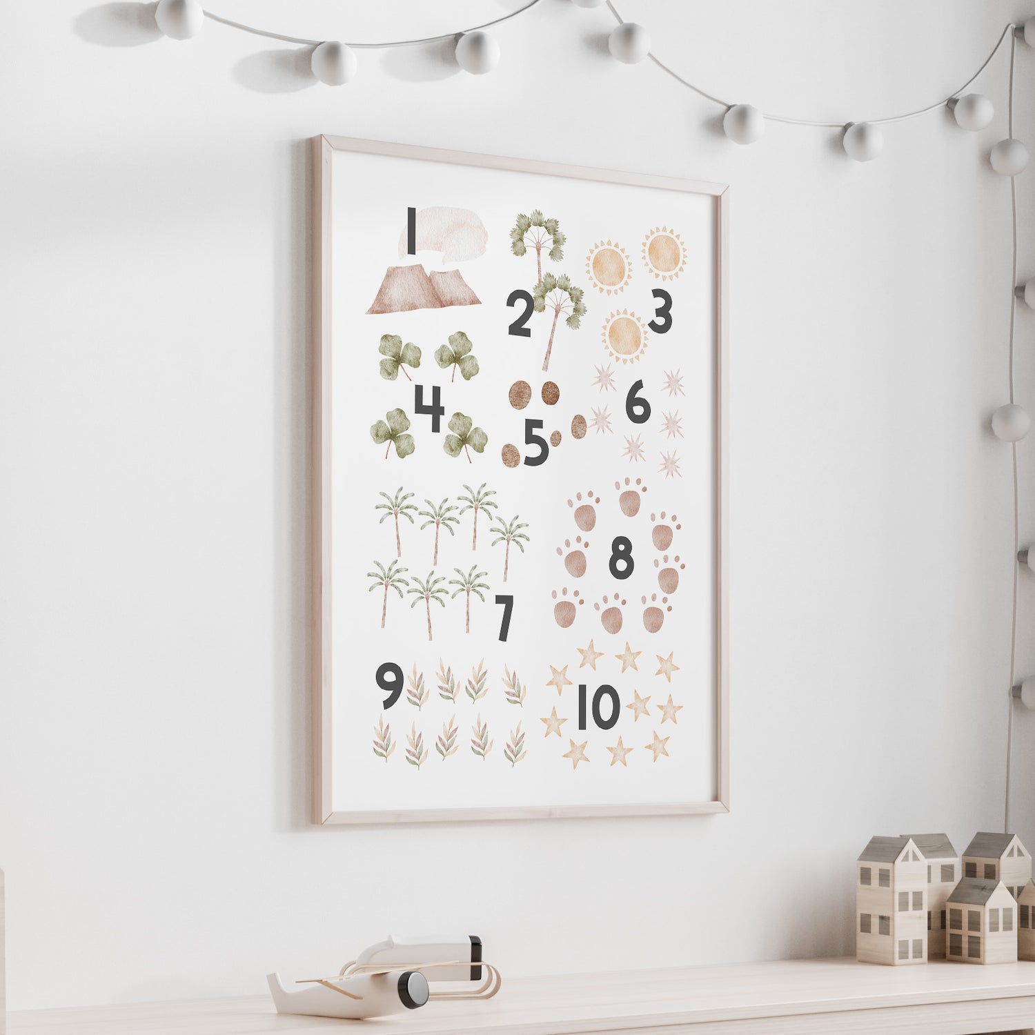 Dinosaur Numbers Print