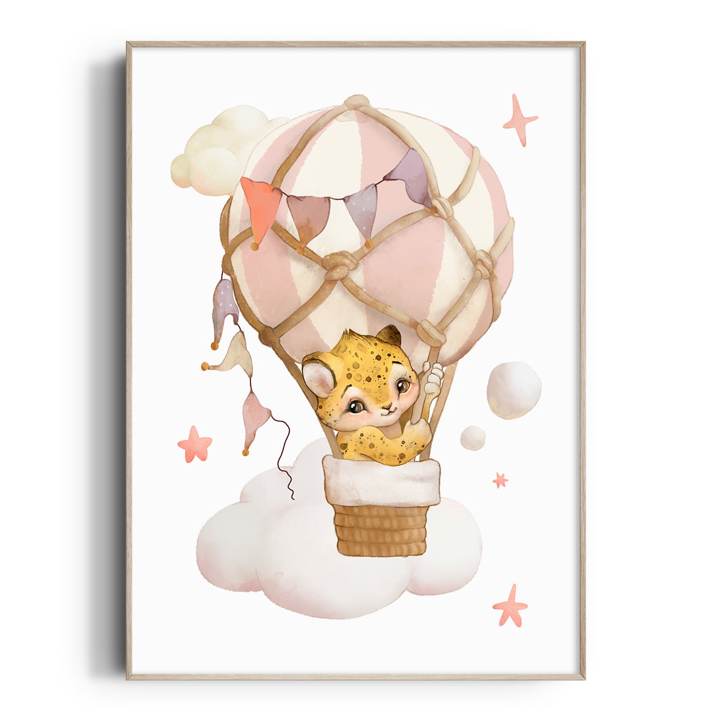 Hot Air Balloon Print - Leopard