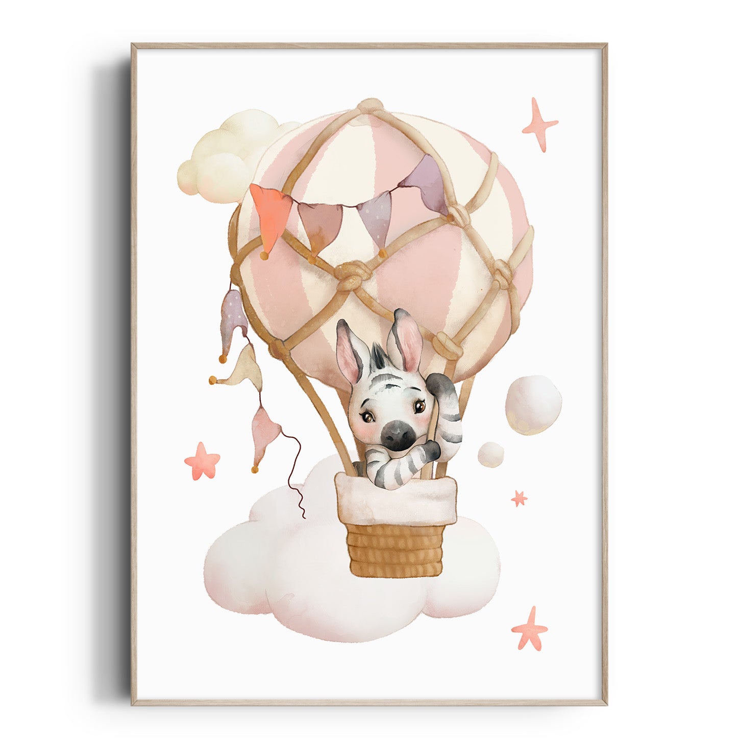 Hot Air Balloon Print - Zebra