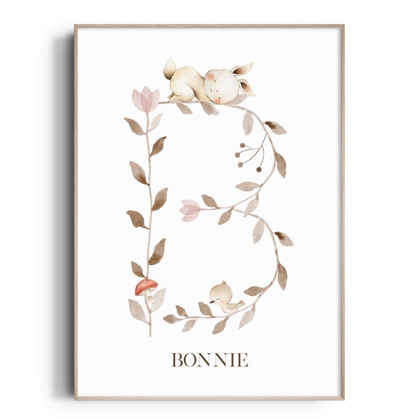 Woodland Animal Letter & Name Print