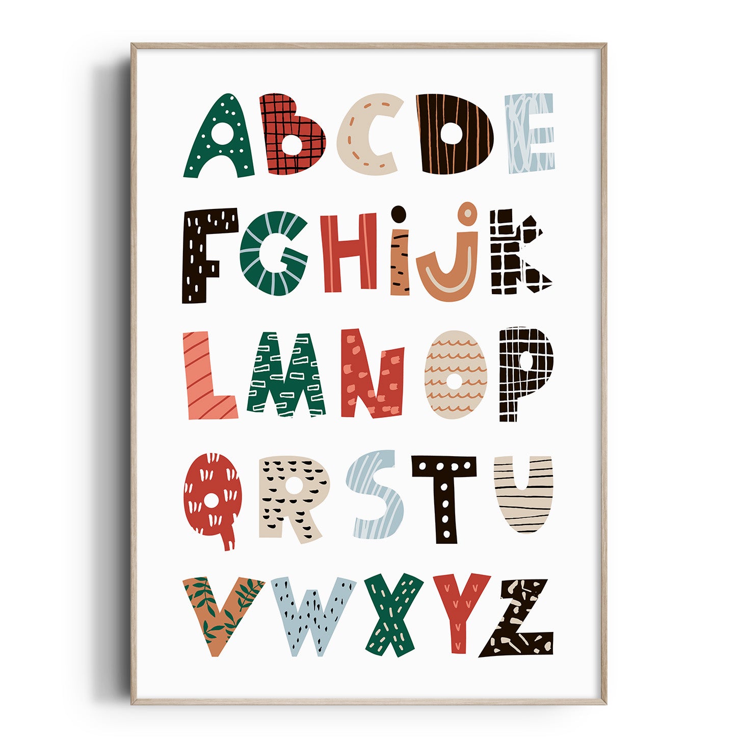Colourful Alphabet Print