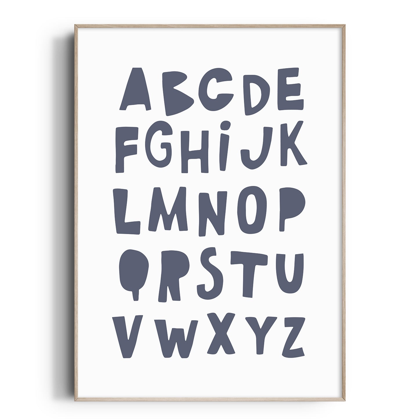 Blue Alphabet Print