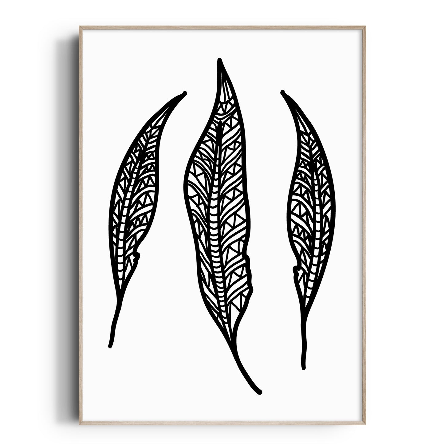 Tribal Boho Feathers Print