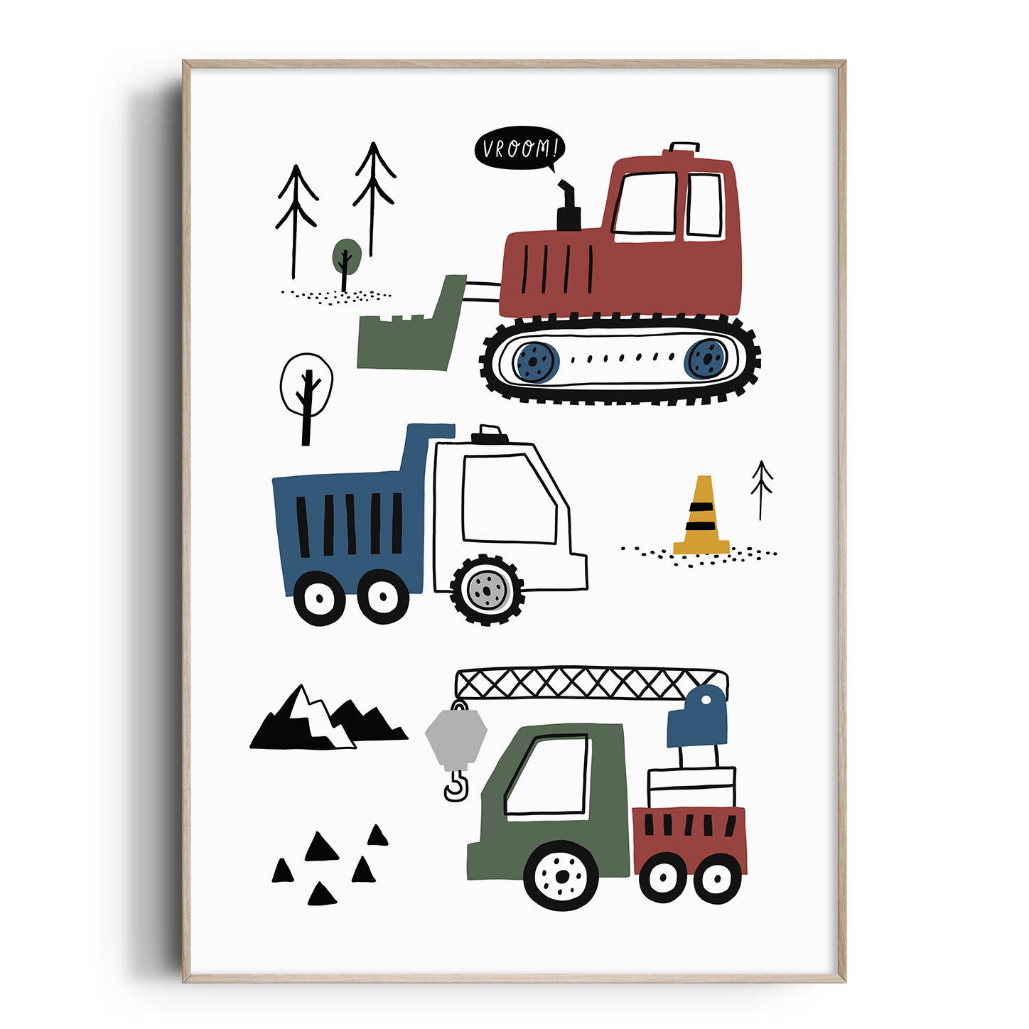 Construction Vehicles  Print