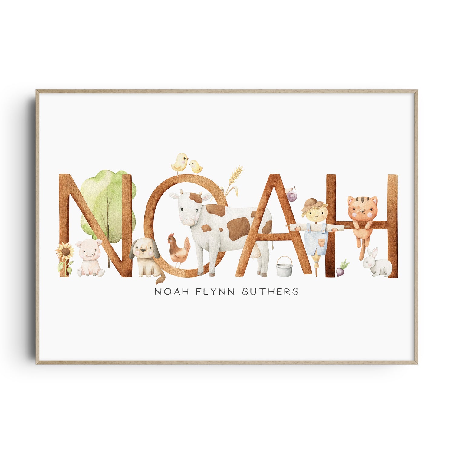 Farm Animal Name Print