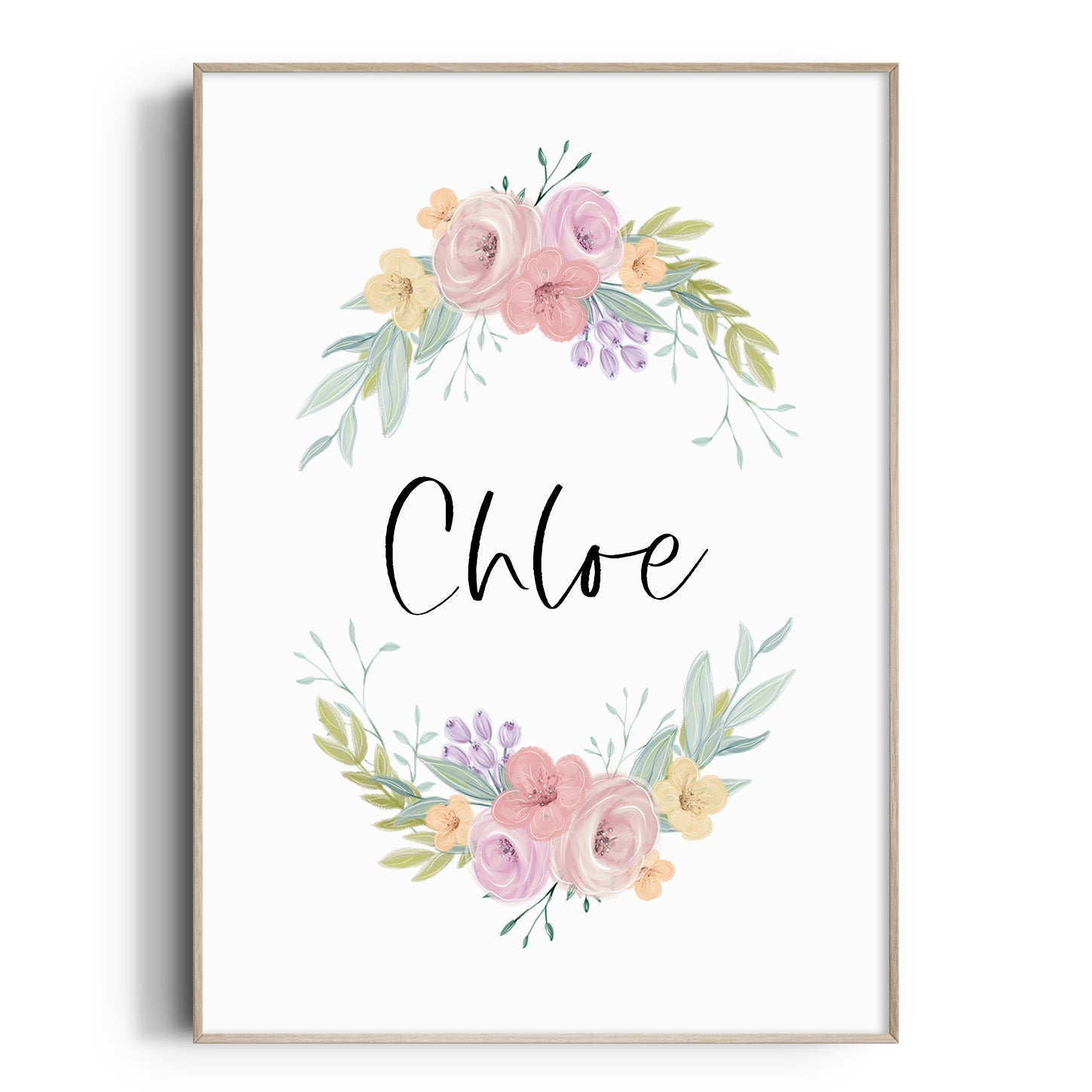 Floral Ballerina Name Print