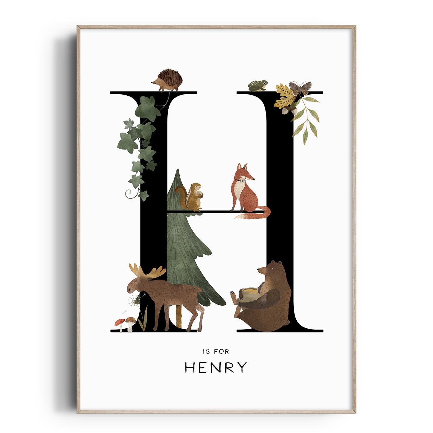 Forest Animal Letter & Name Print