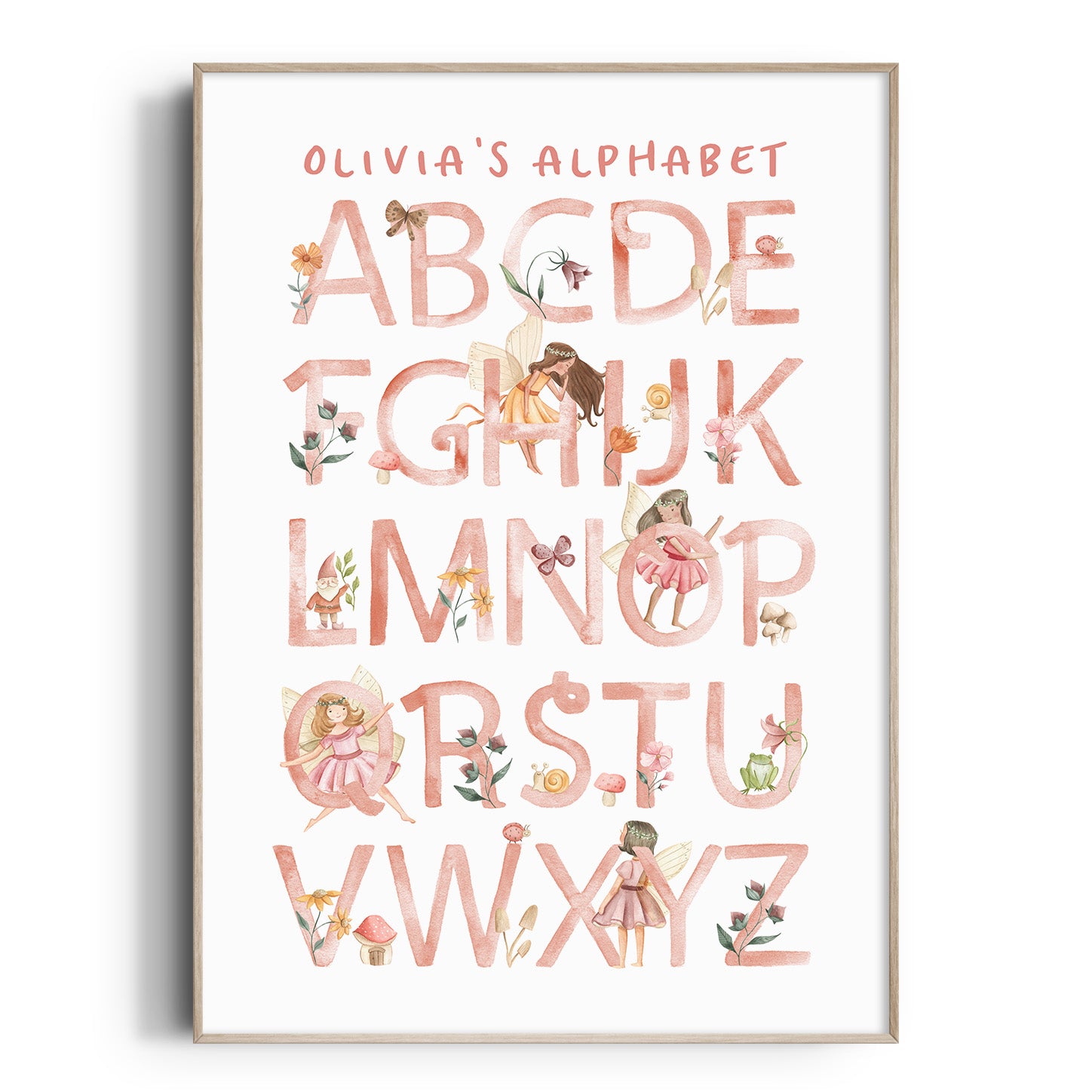 Personalised Fairy Alphabet Print
