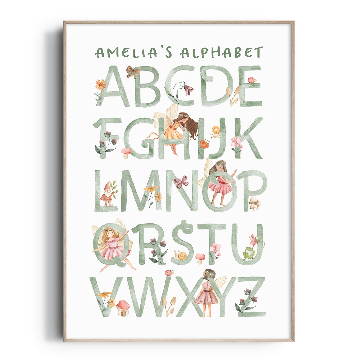 Personalised Fairy Alphabet Print