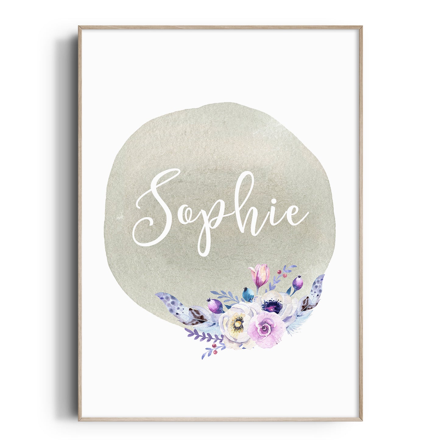 Floral Tribal Boho Name Print