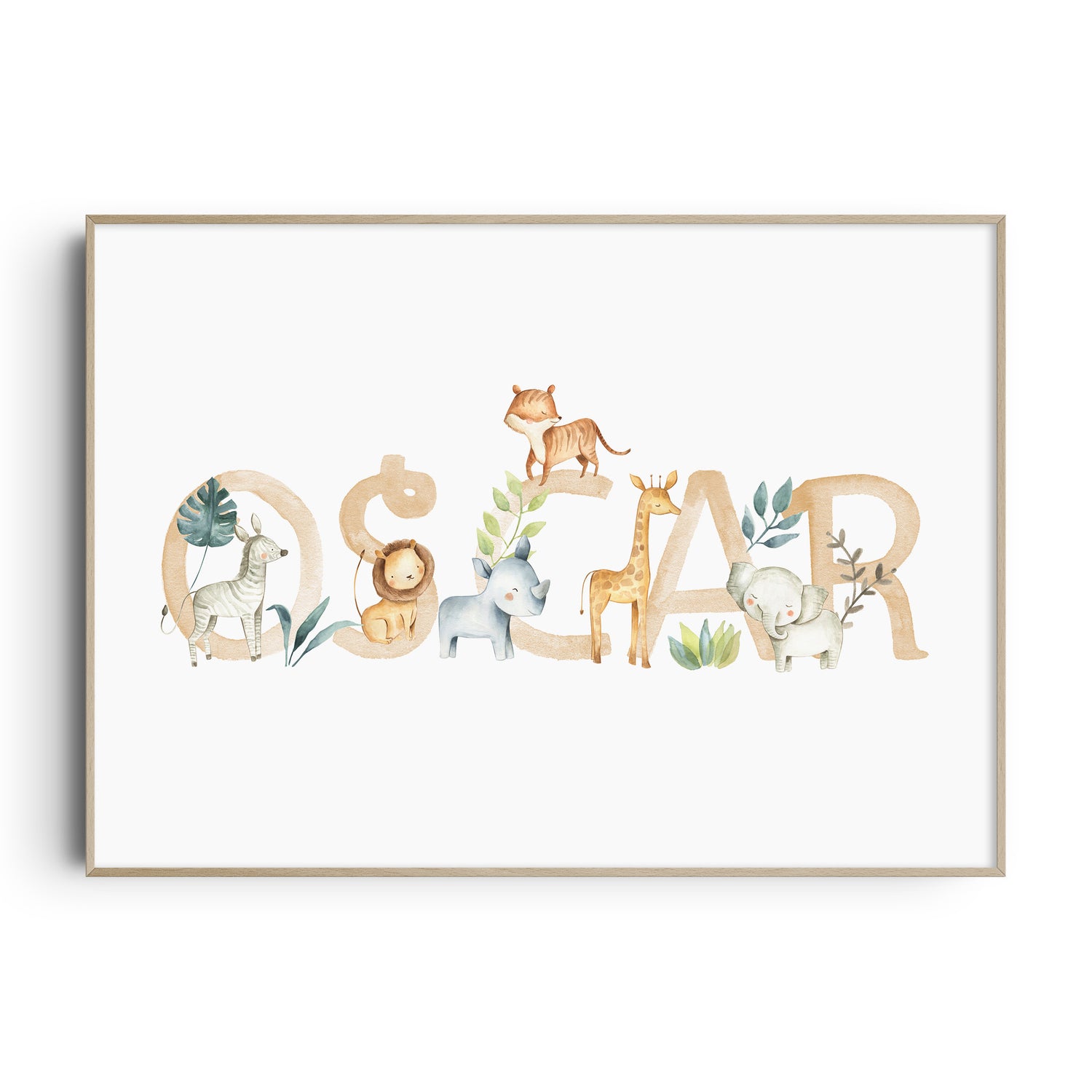 Safari Animal Name Print