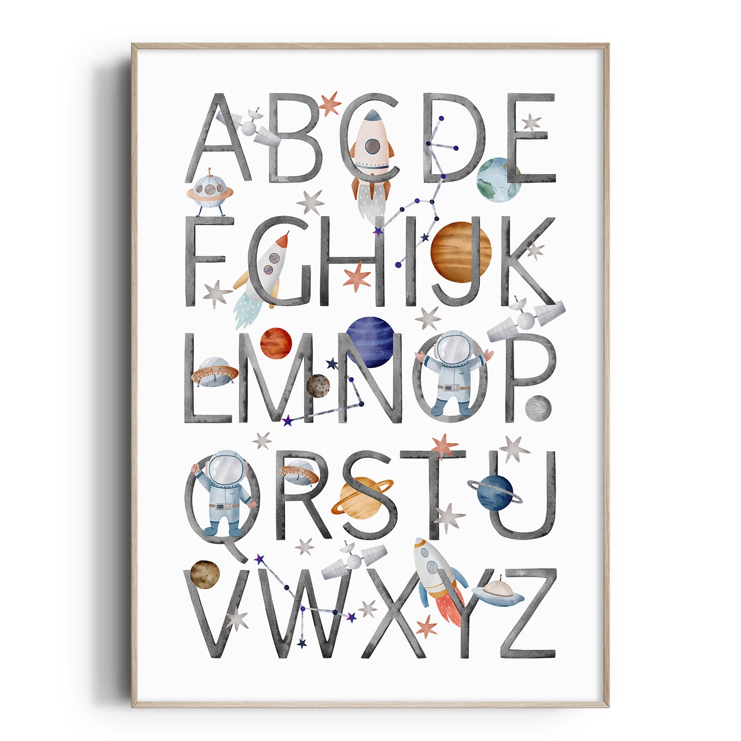 Space Alphabet Print