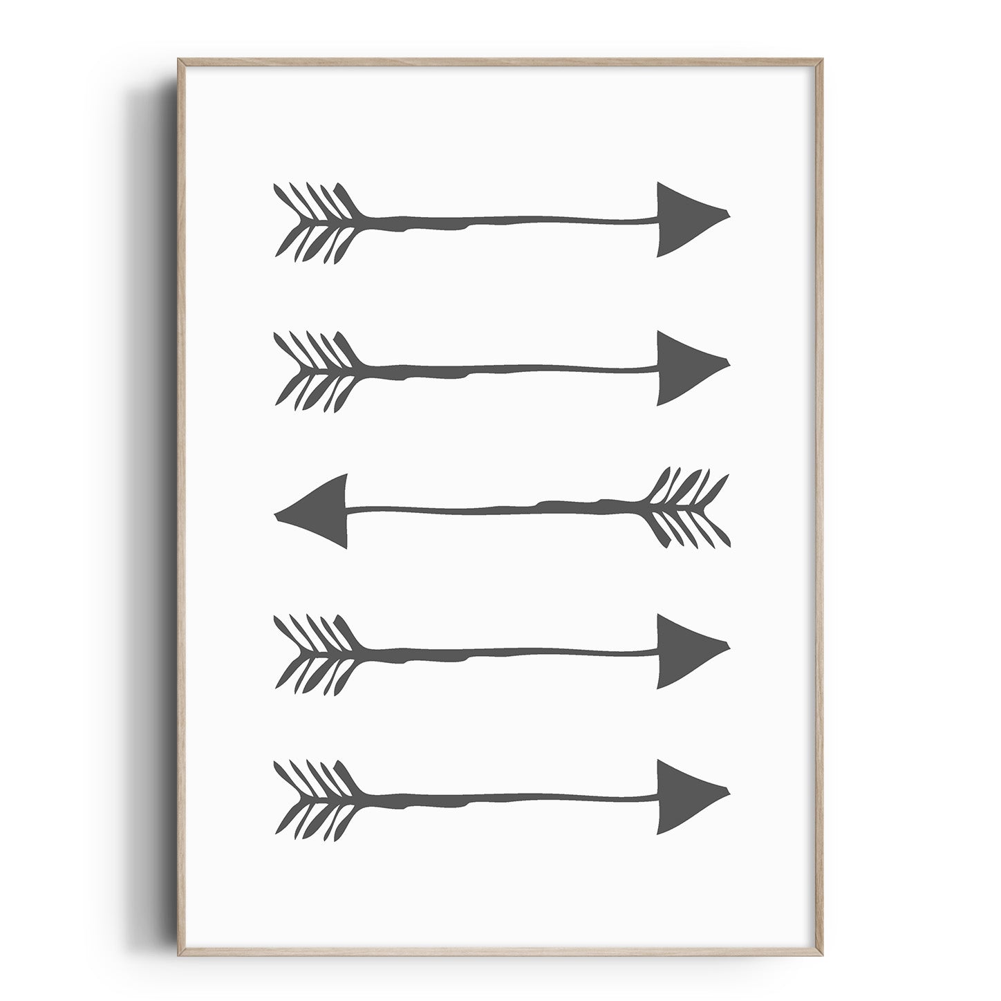 Grey Tribal Arrow Print