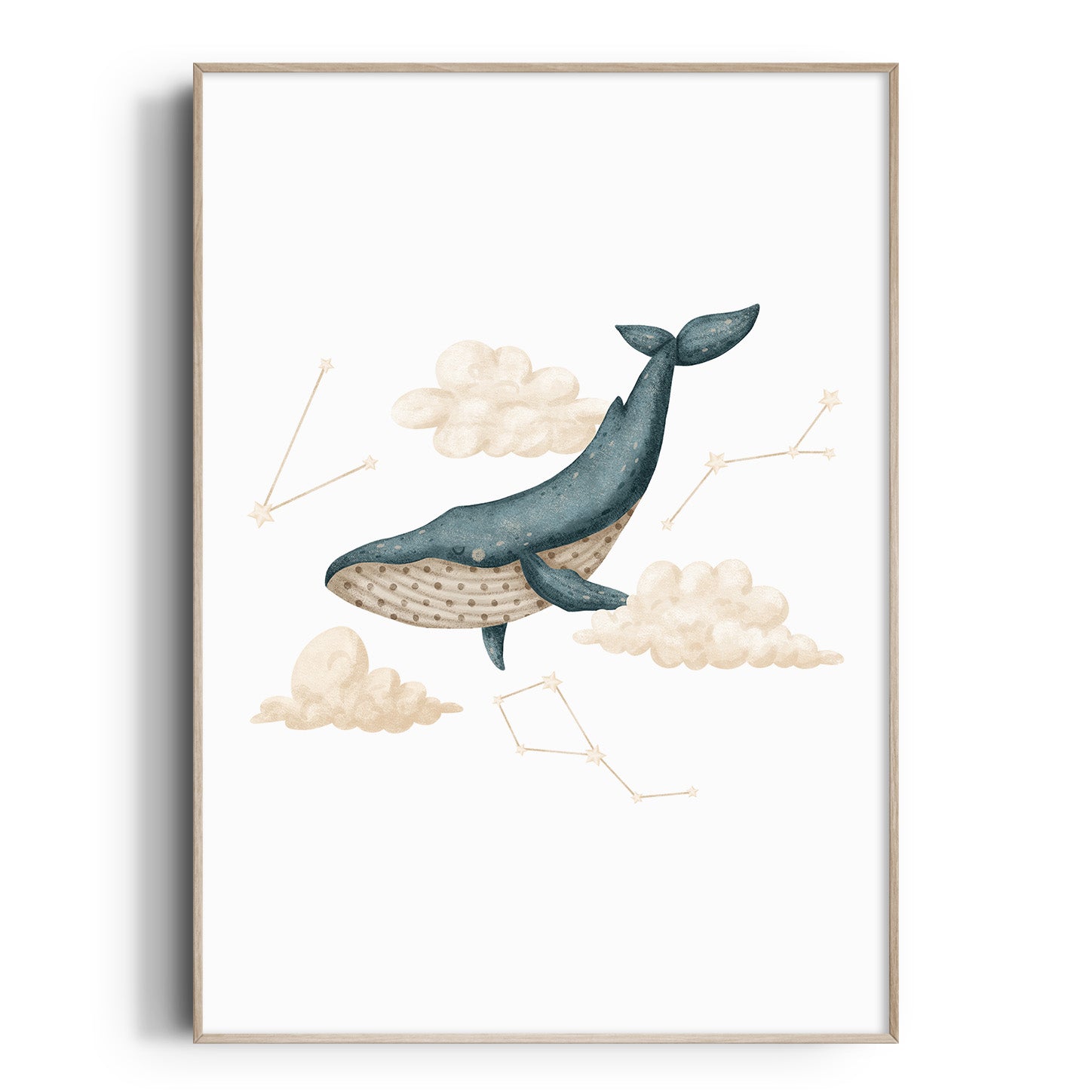 Boho Whale Print