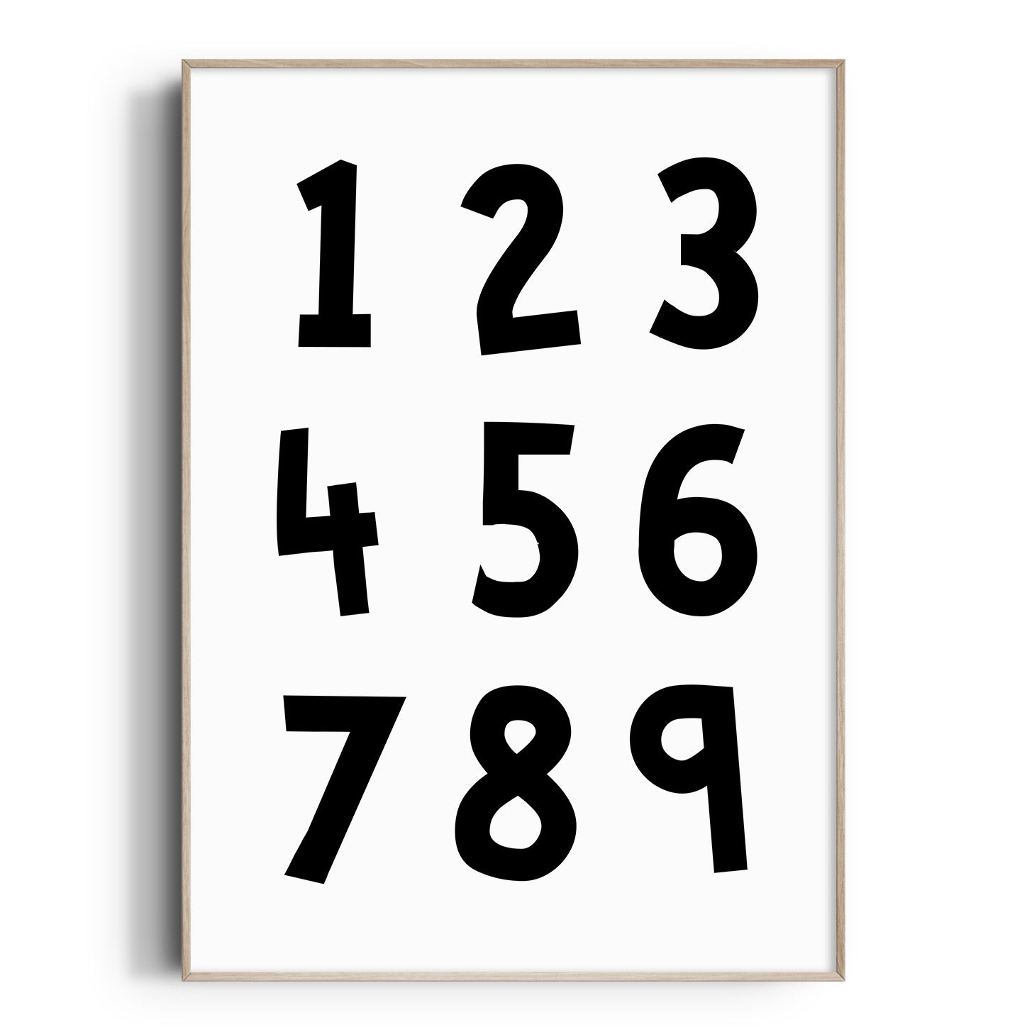 Numbers Print Black