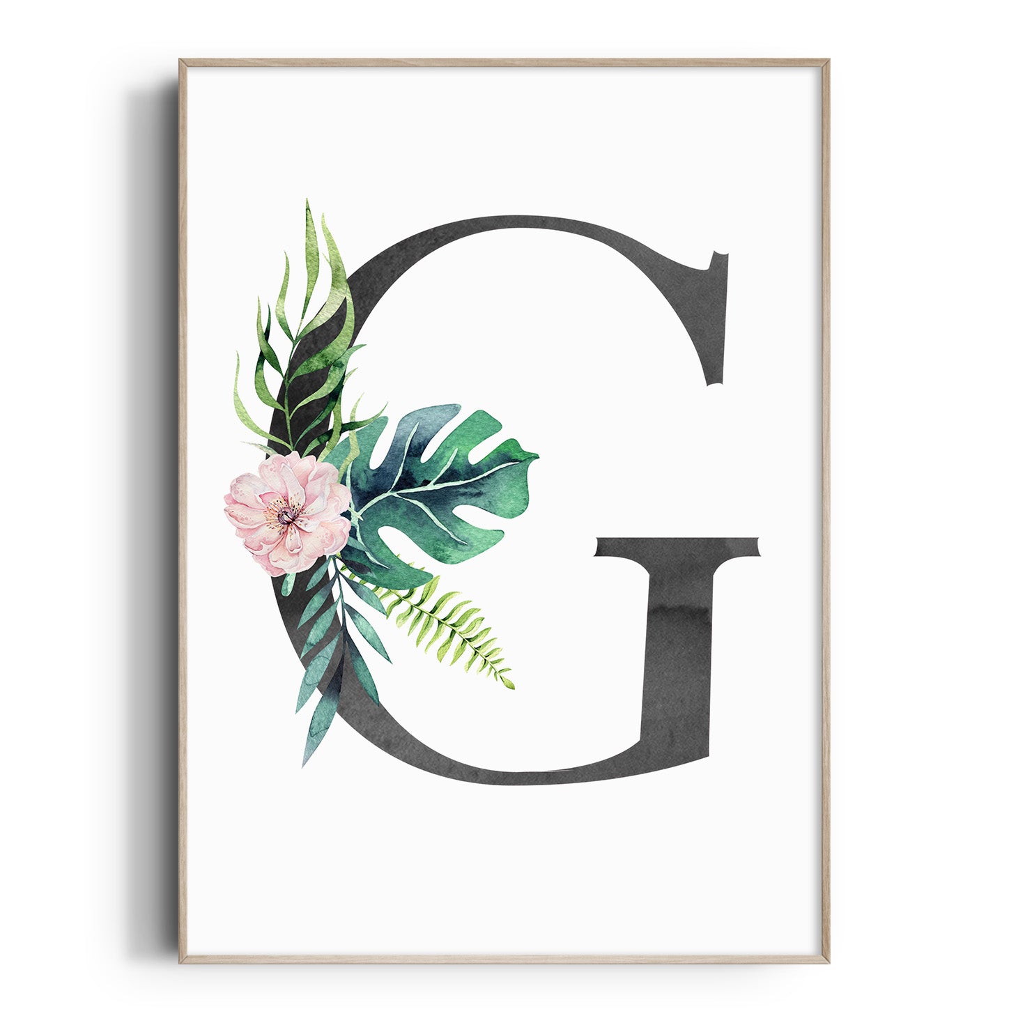 Tropical Letter Print