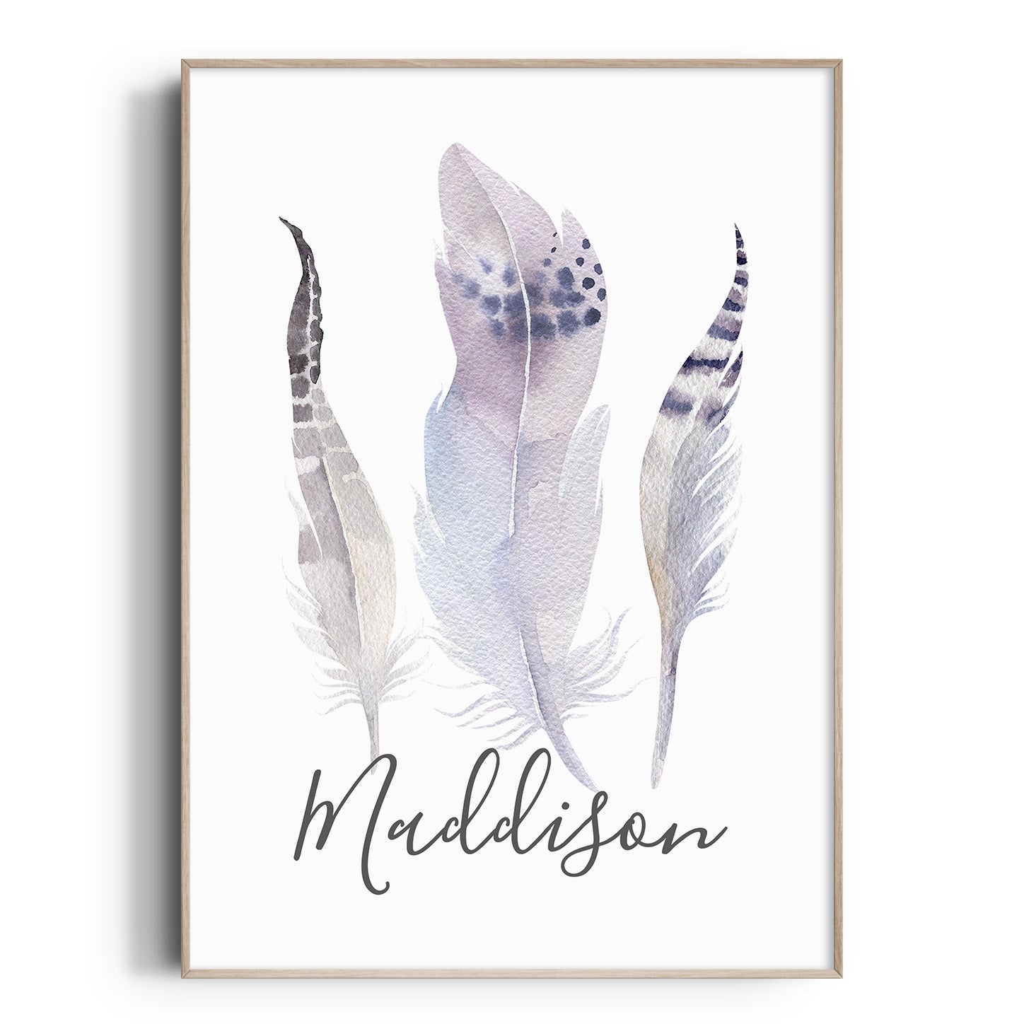 Boho Feather Name Print