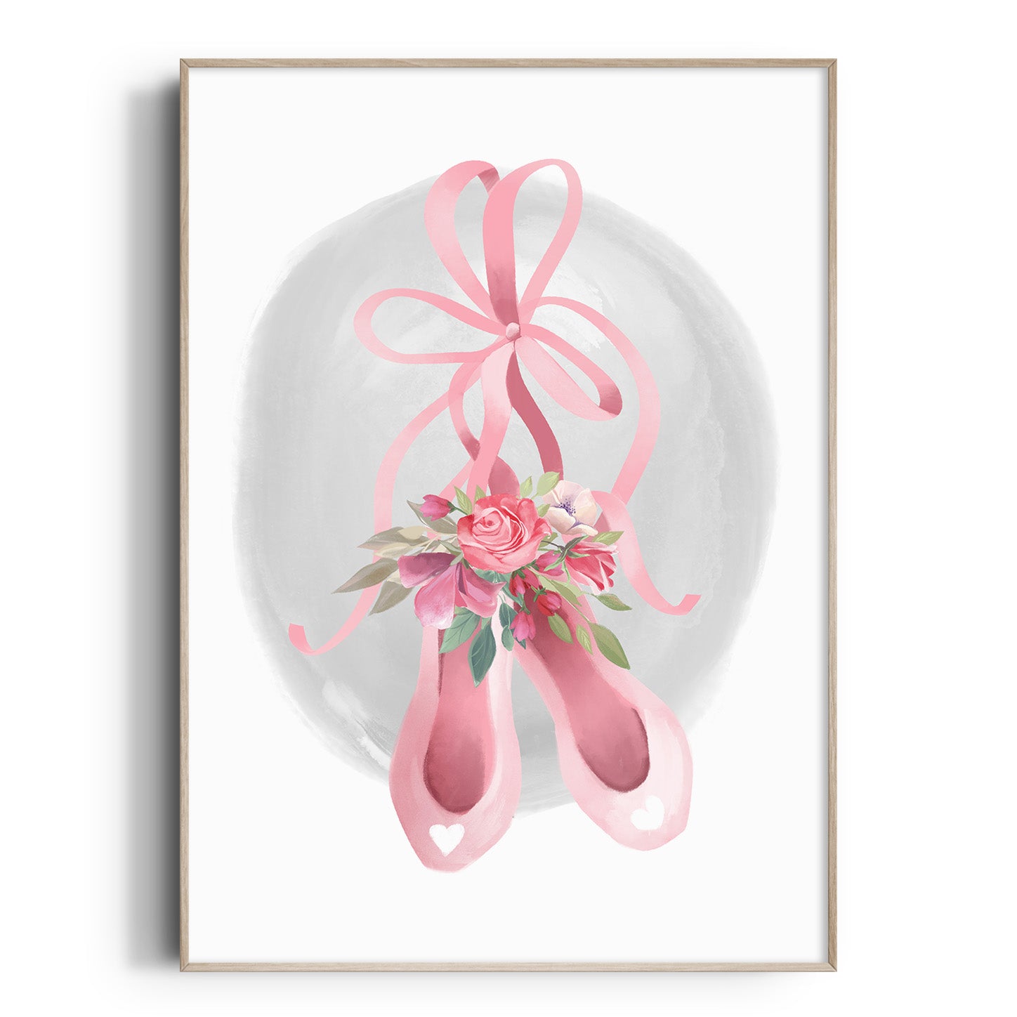 Floral Ballet Slippers Print