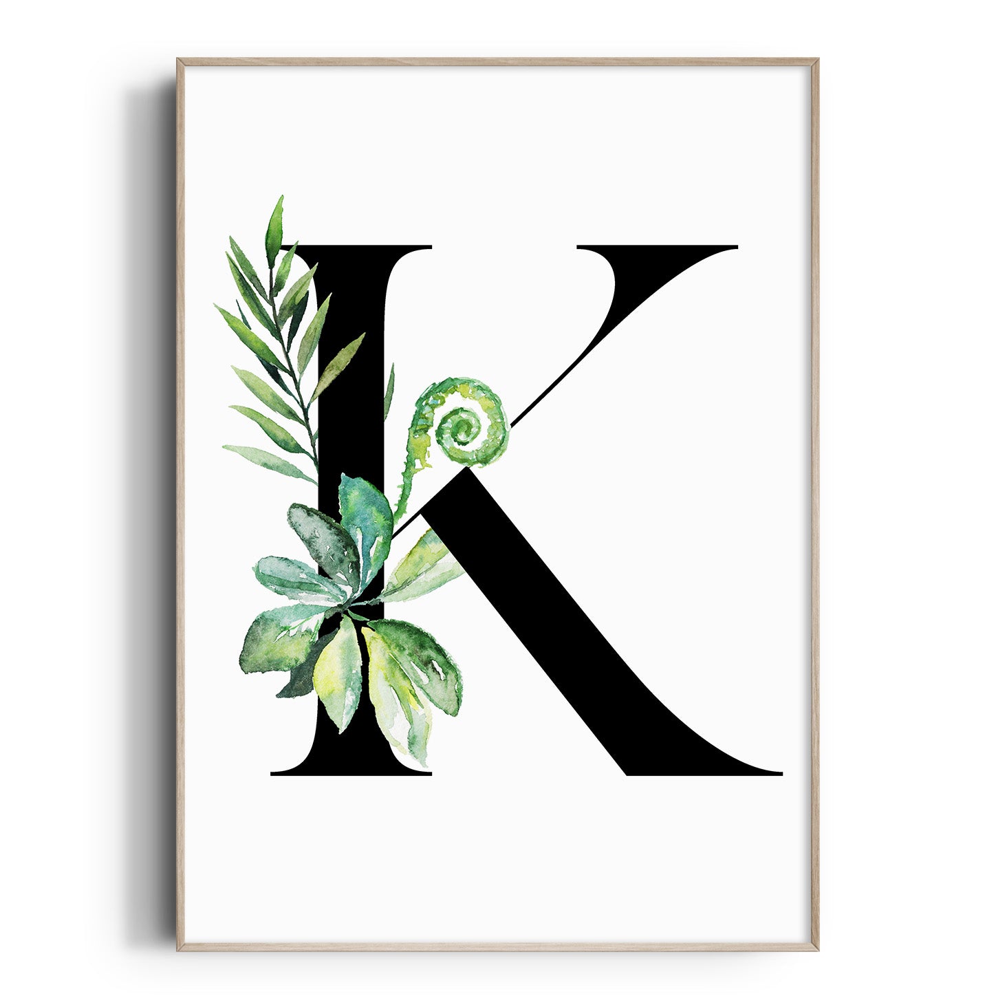 Tropical Letter Print