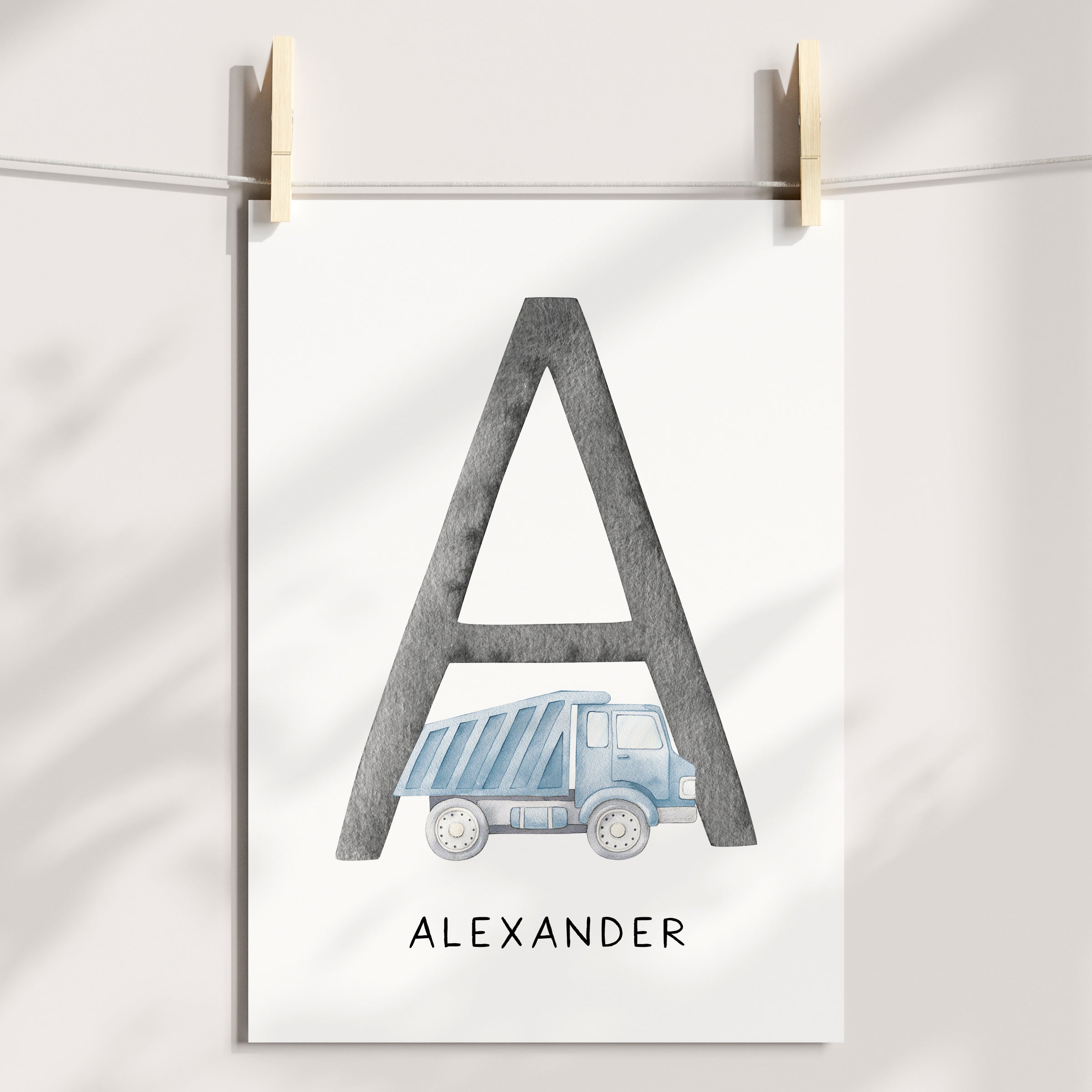 Tip Truck Name Print