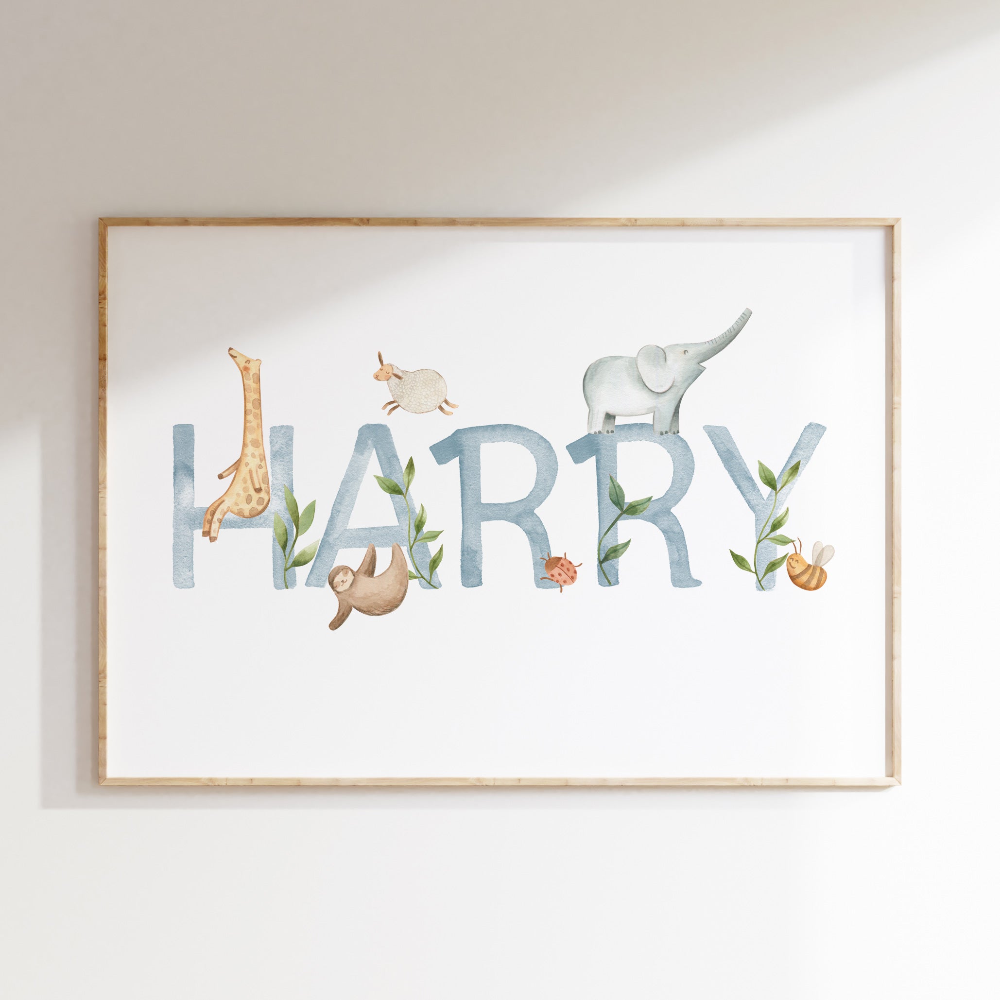 Safari & Jungle Animal Name Print