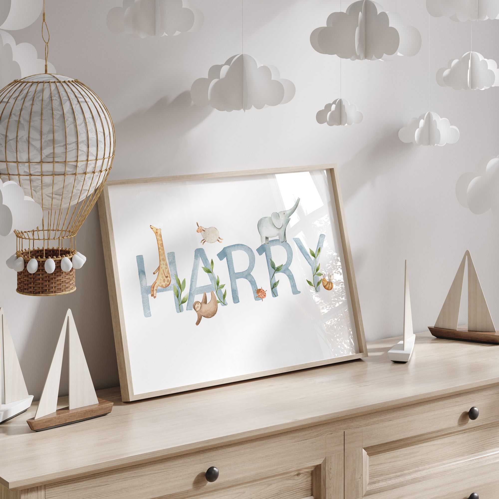 Safari & Jungle Animal Name Print