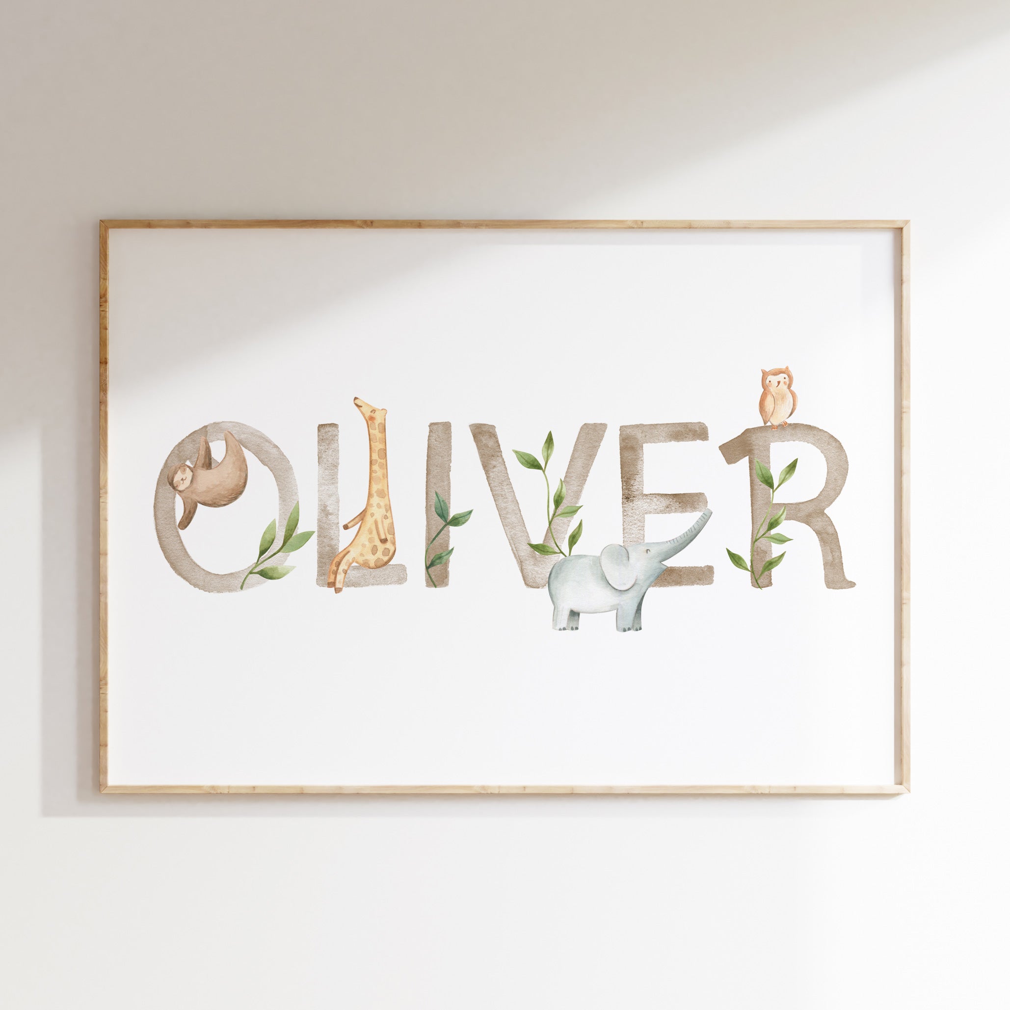Safari & Jungle Animal Name Print