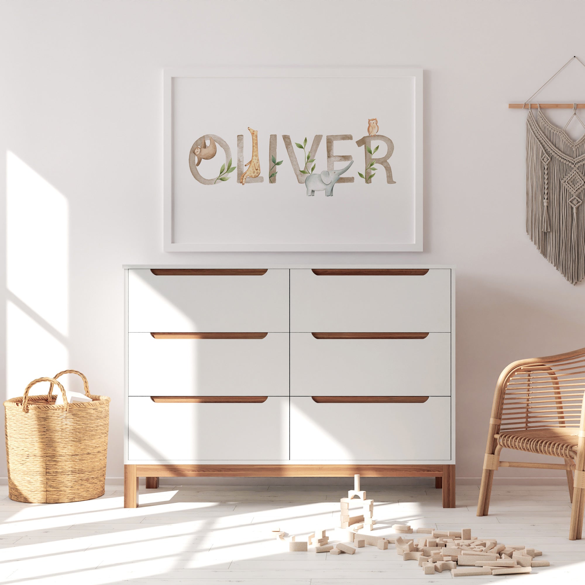 Safari & Jungle Animal Name Print