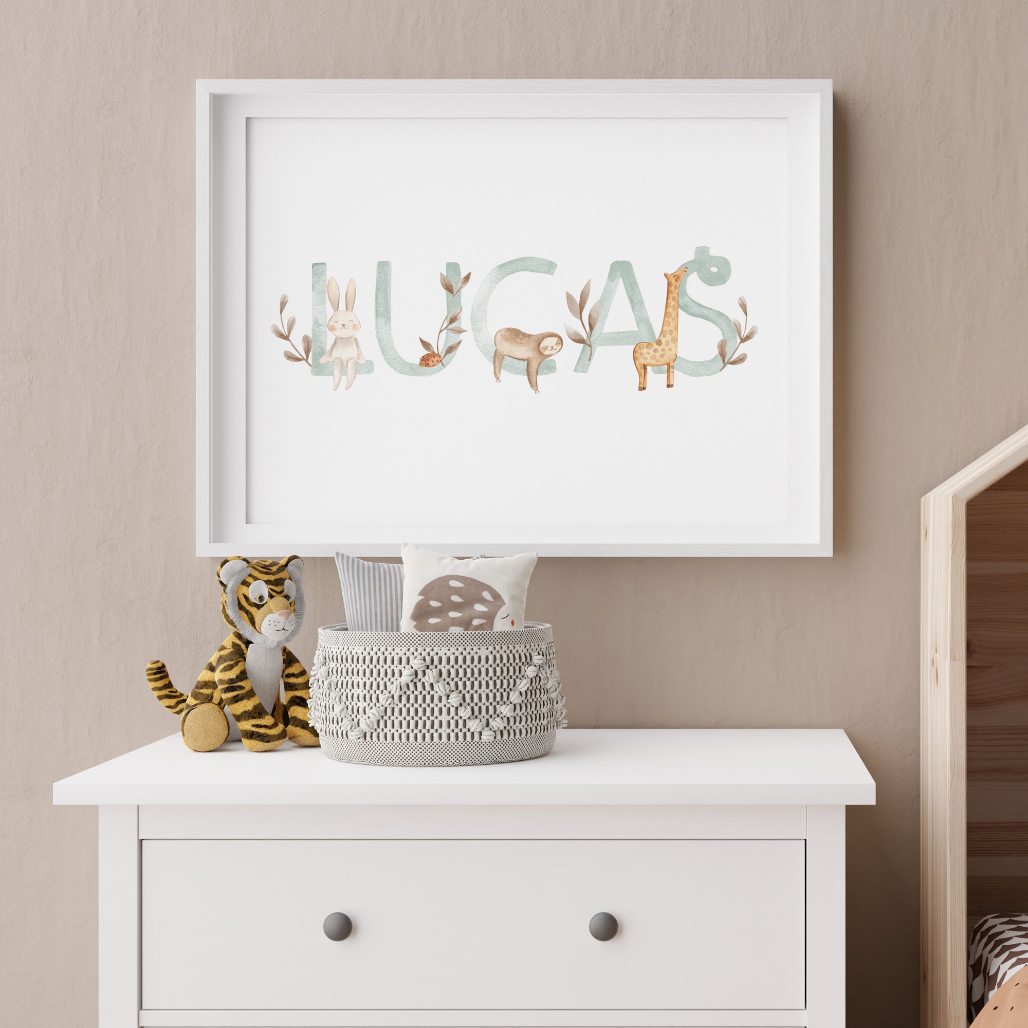 Safari & Jungle Animal Name Print