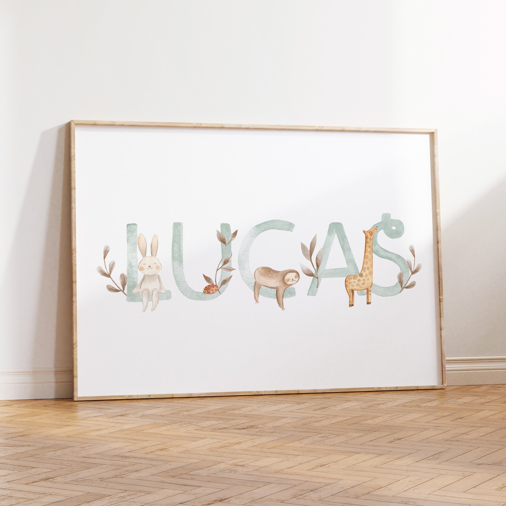 Safari & Jungle Animal Name Print