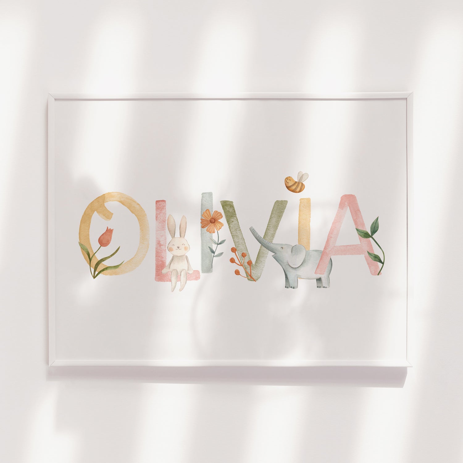 Woodland Animal Name Print