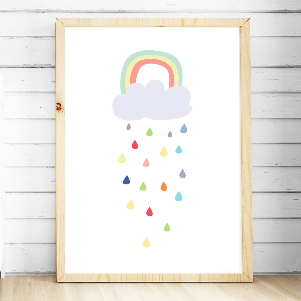 Girls Nursery Prints - Kawaii Cloud Print - The Kids Print Store