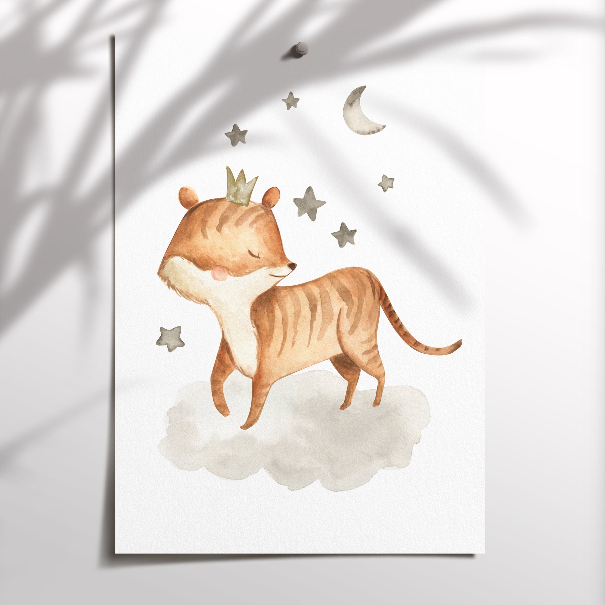 Tiger & Stars Print