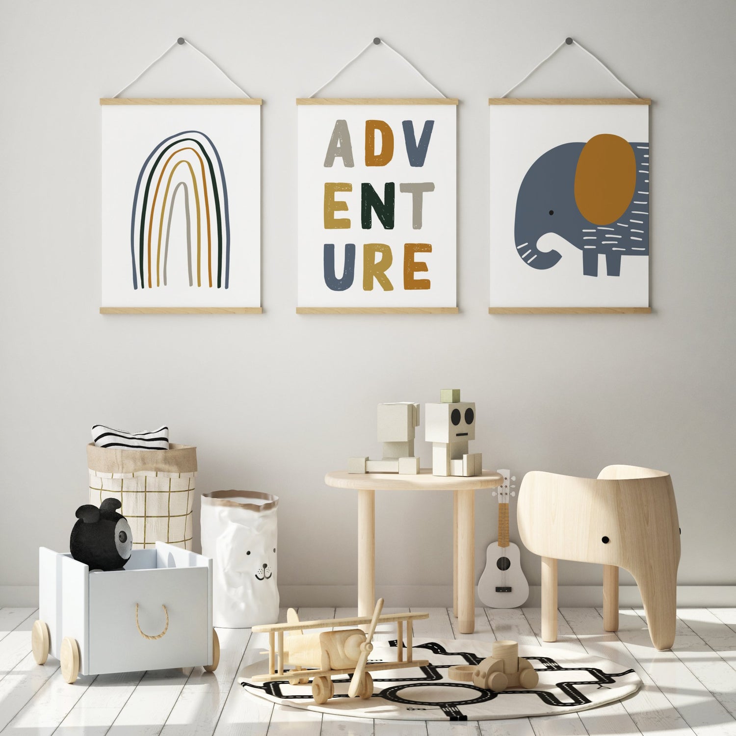 Adventure, Elephant & Rainbow Prints