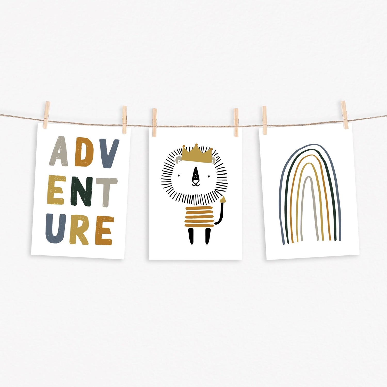 Adventure, Lion & Rainbow Prints