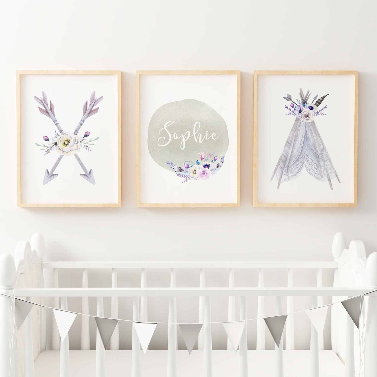 Arrow, Teepee & Name Print
