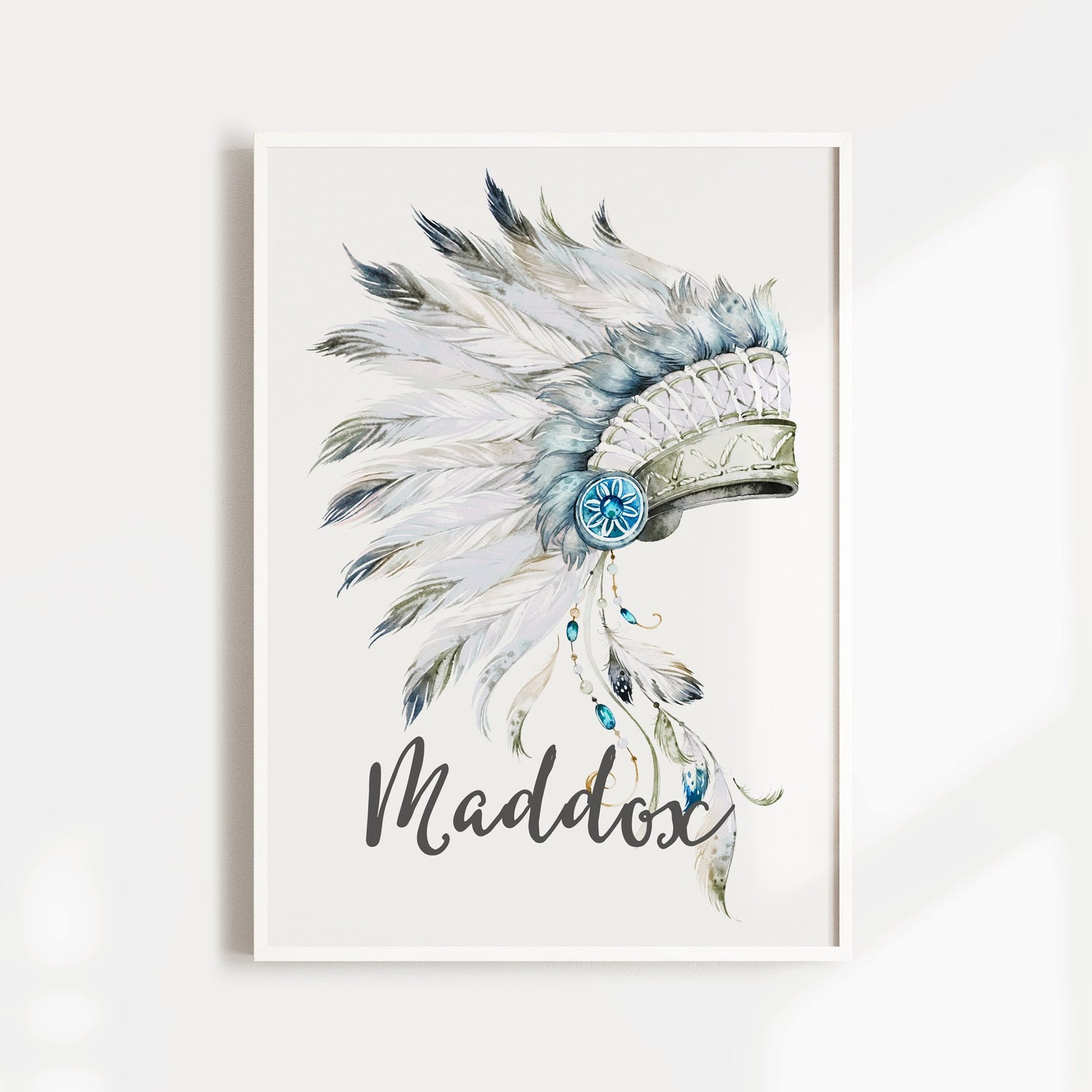 Arrows, Dreamcatcher & Headdress Name Print