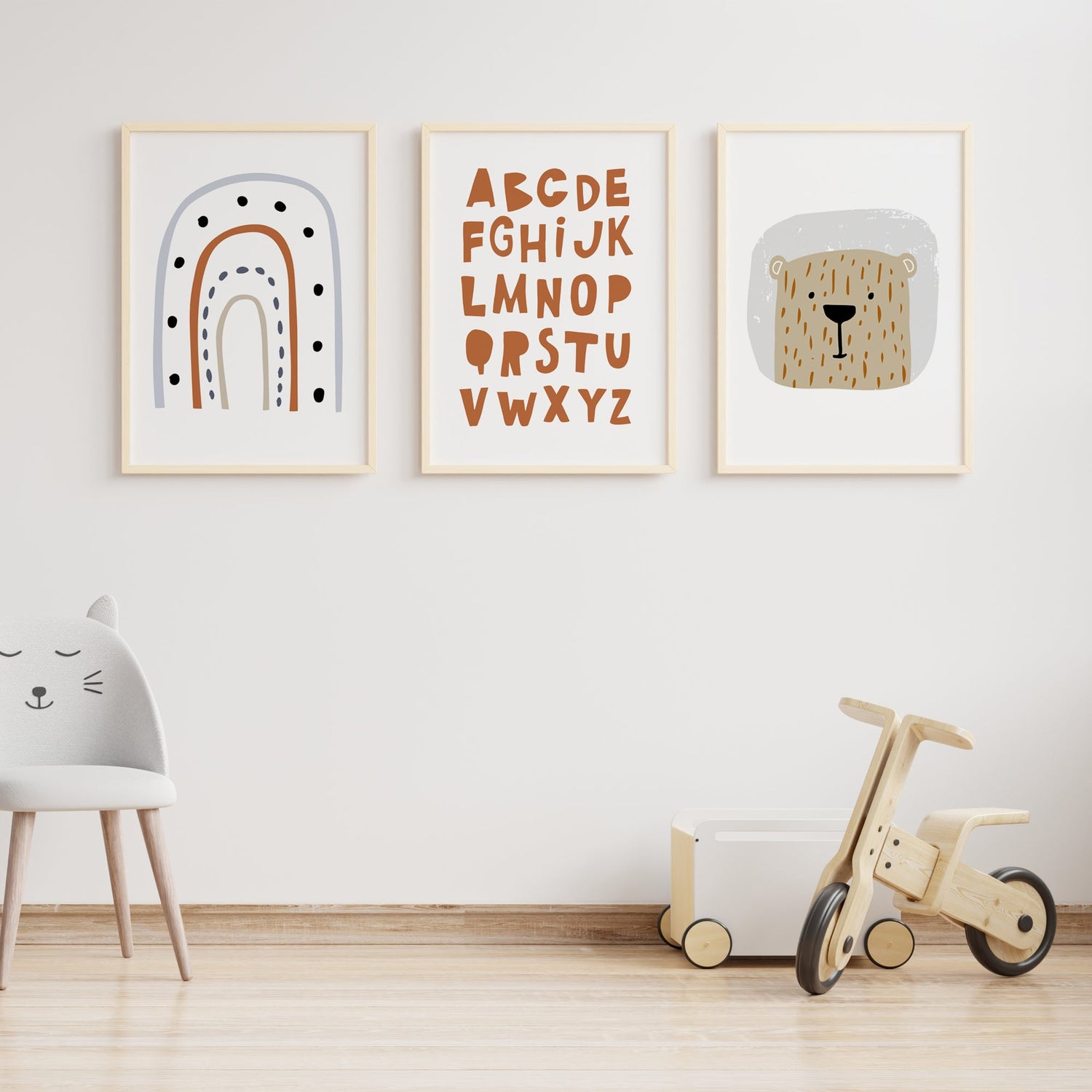 Bear, Alphabet & Rainbow Prints