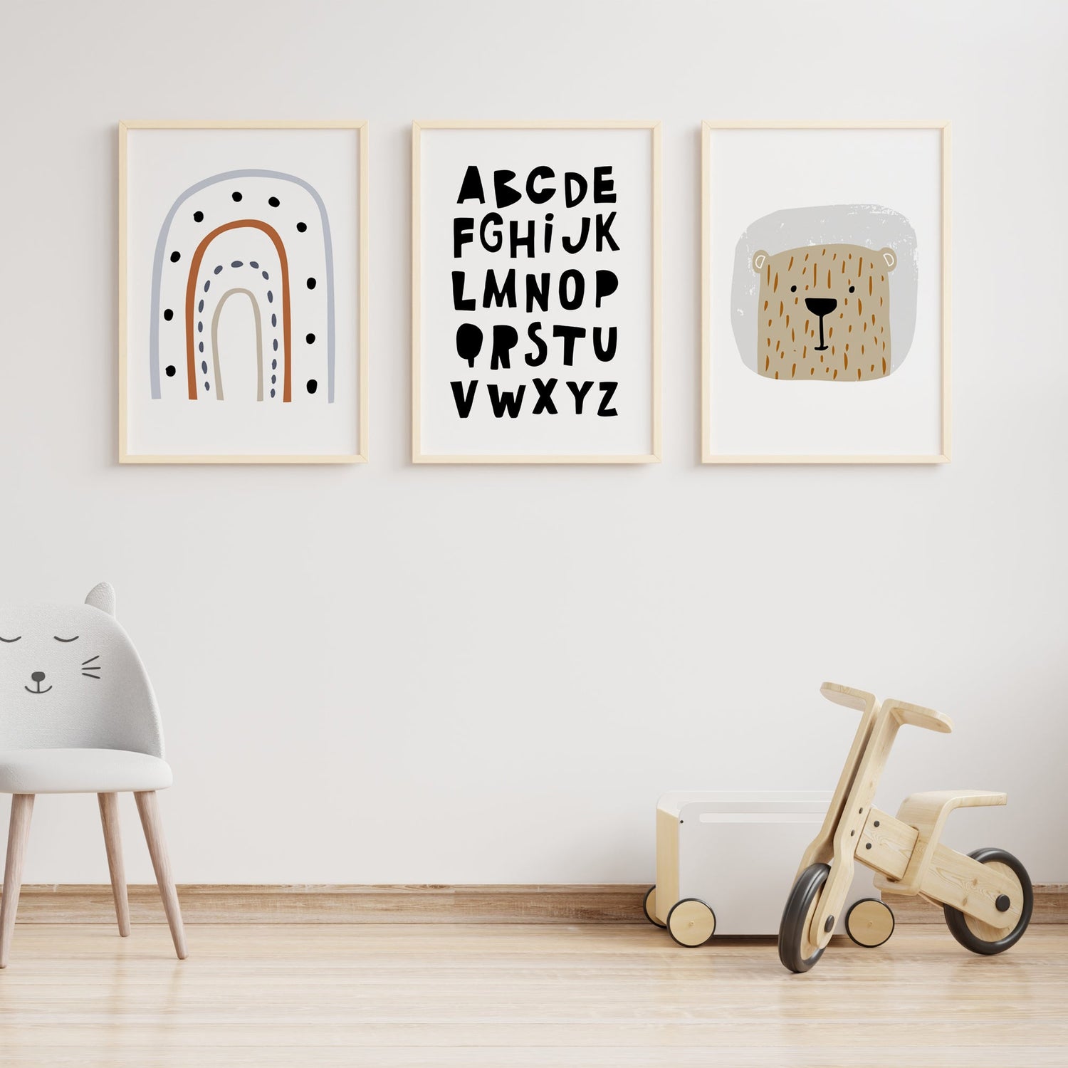 Bear, Alphabet & Rainbow Prints