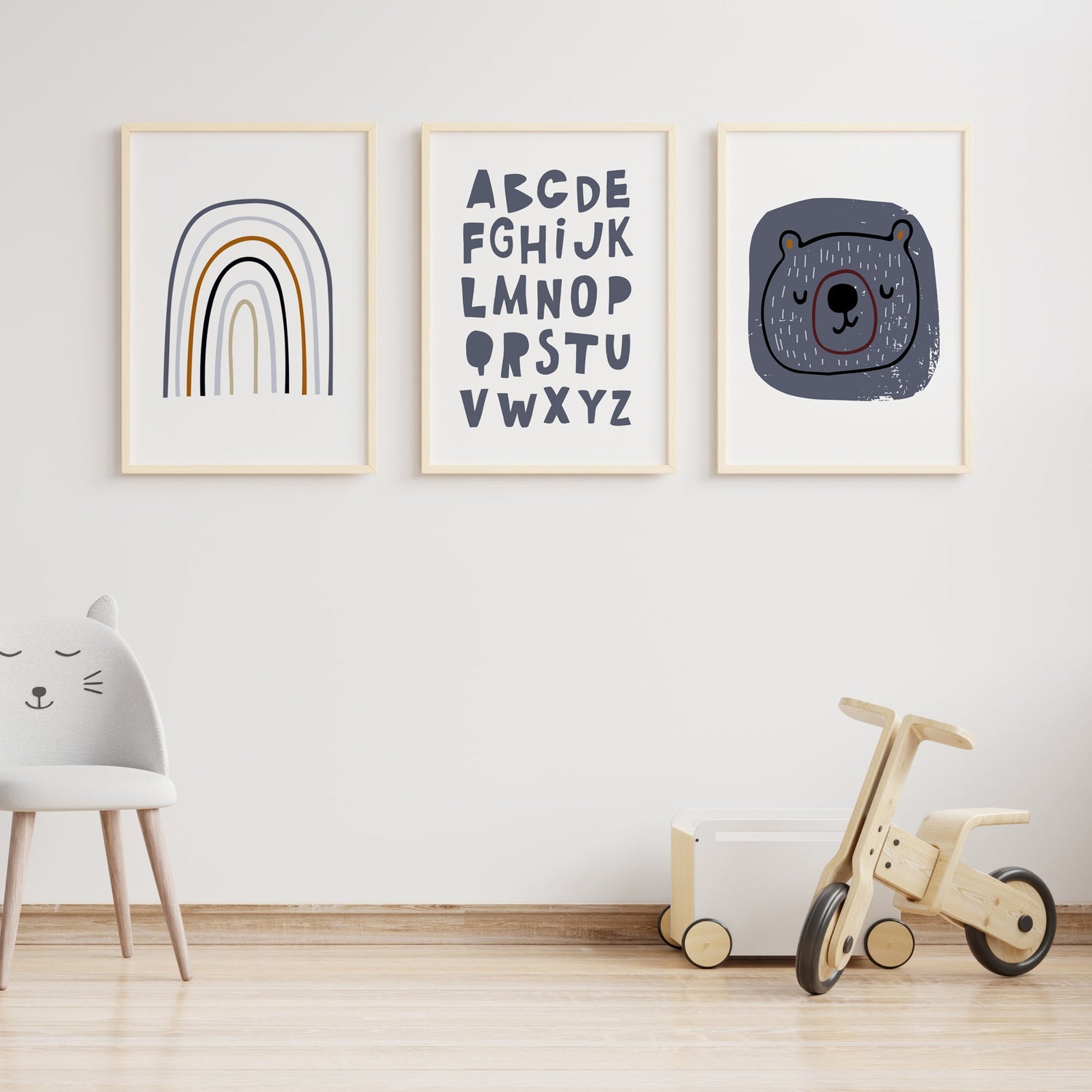 Bear, Alphabet & Rainbow Prints