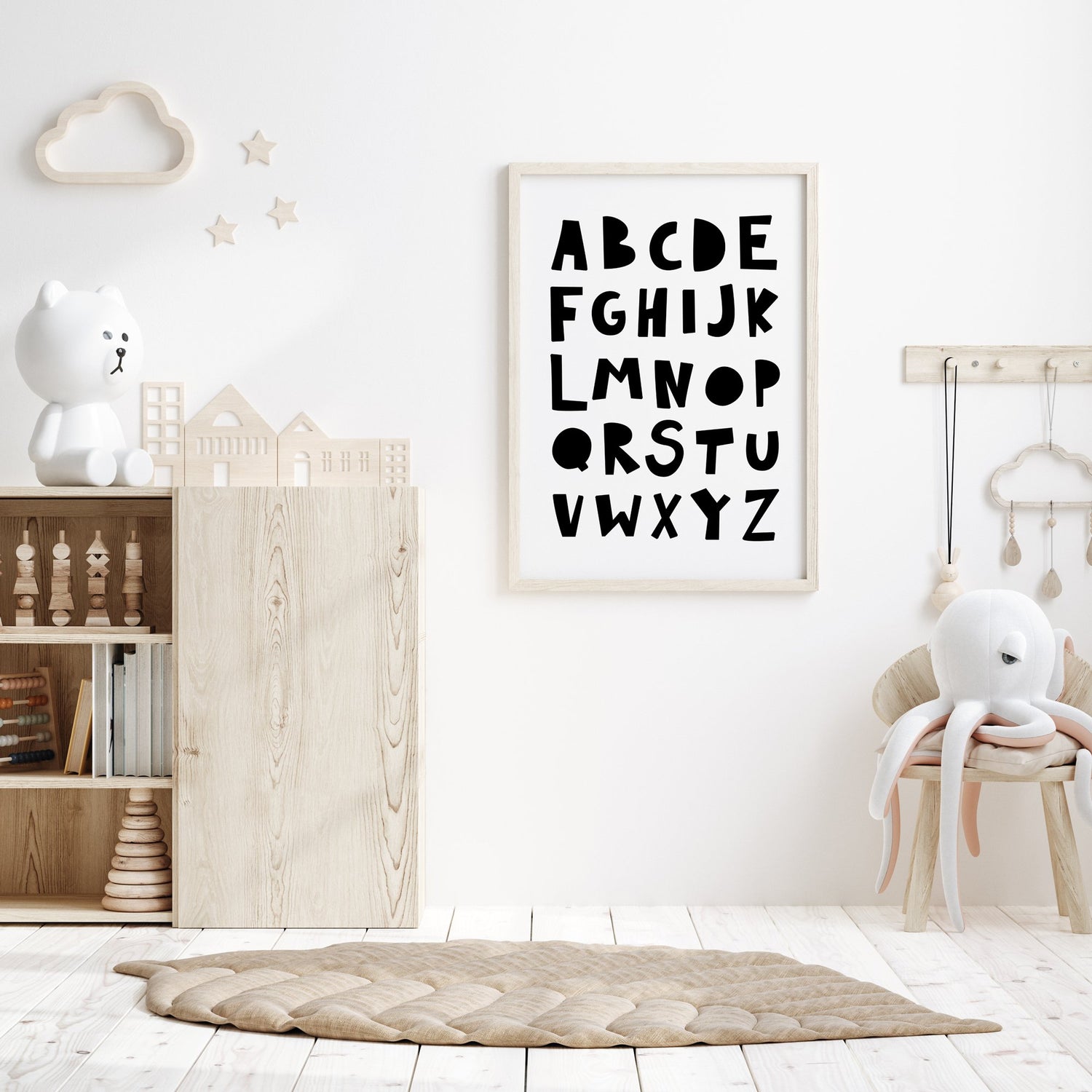 Black Alphabet Print