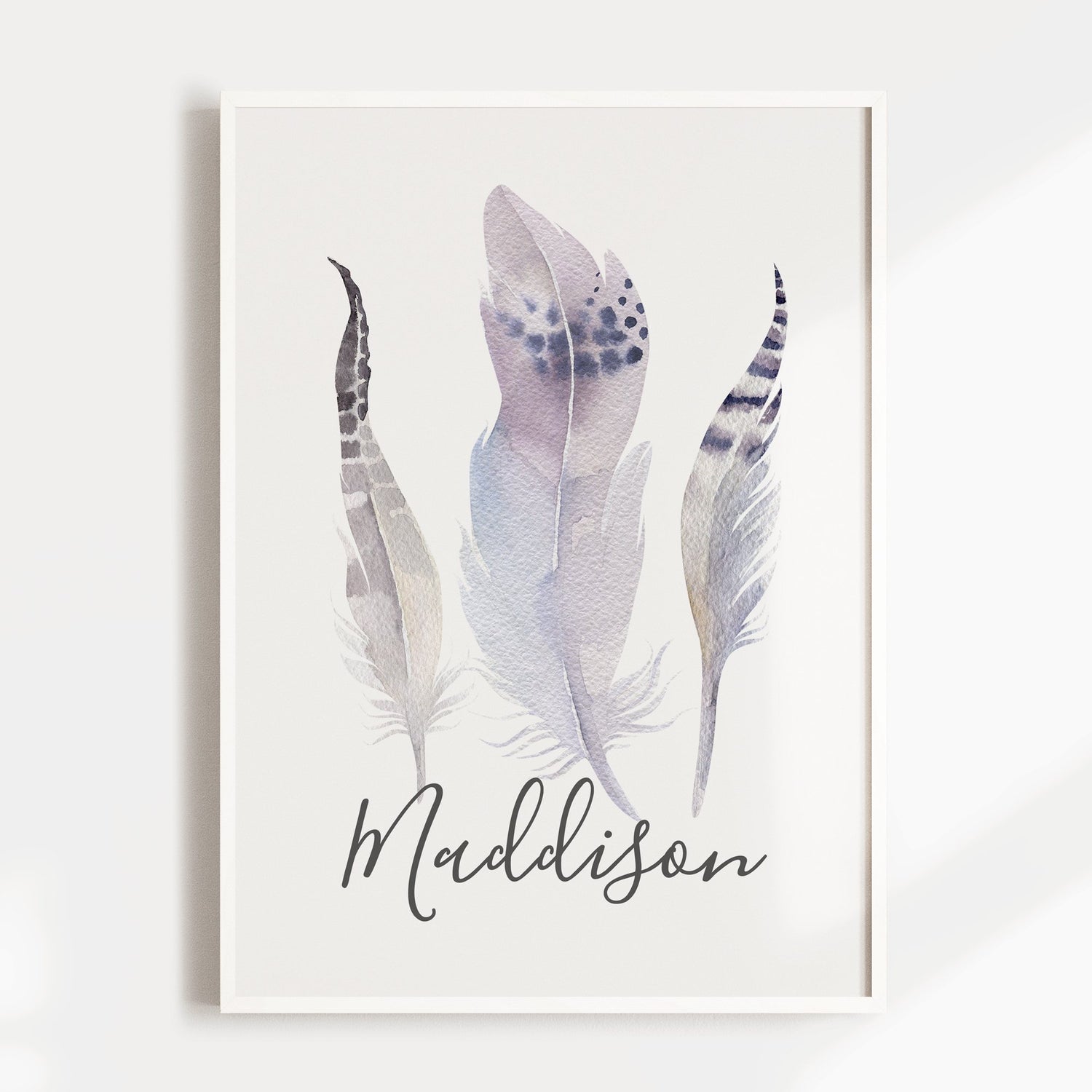Boho Feather Name Print