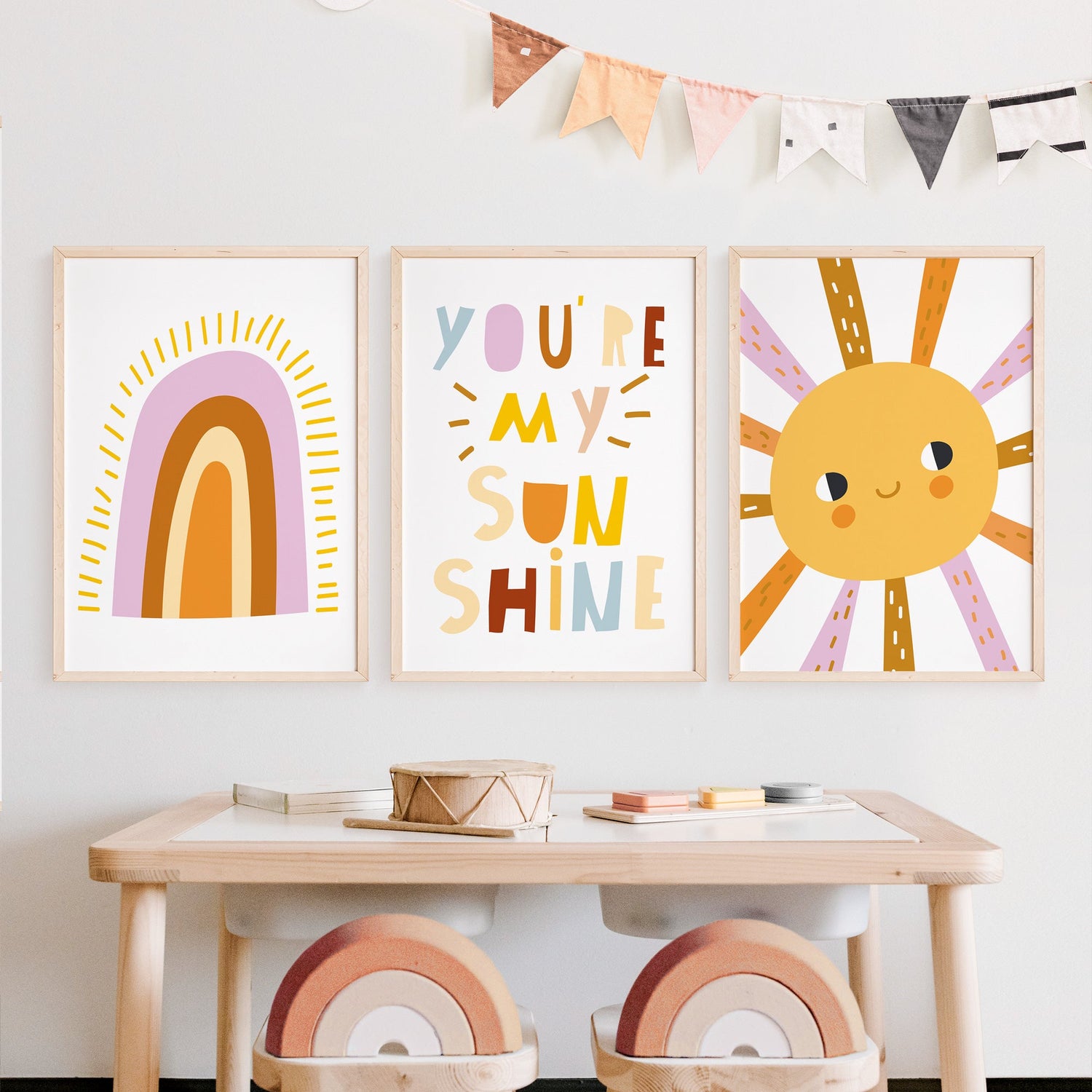 Boho Sunburst, Rainbow & Sunshine Prints