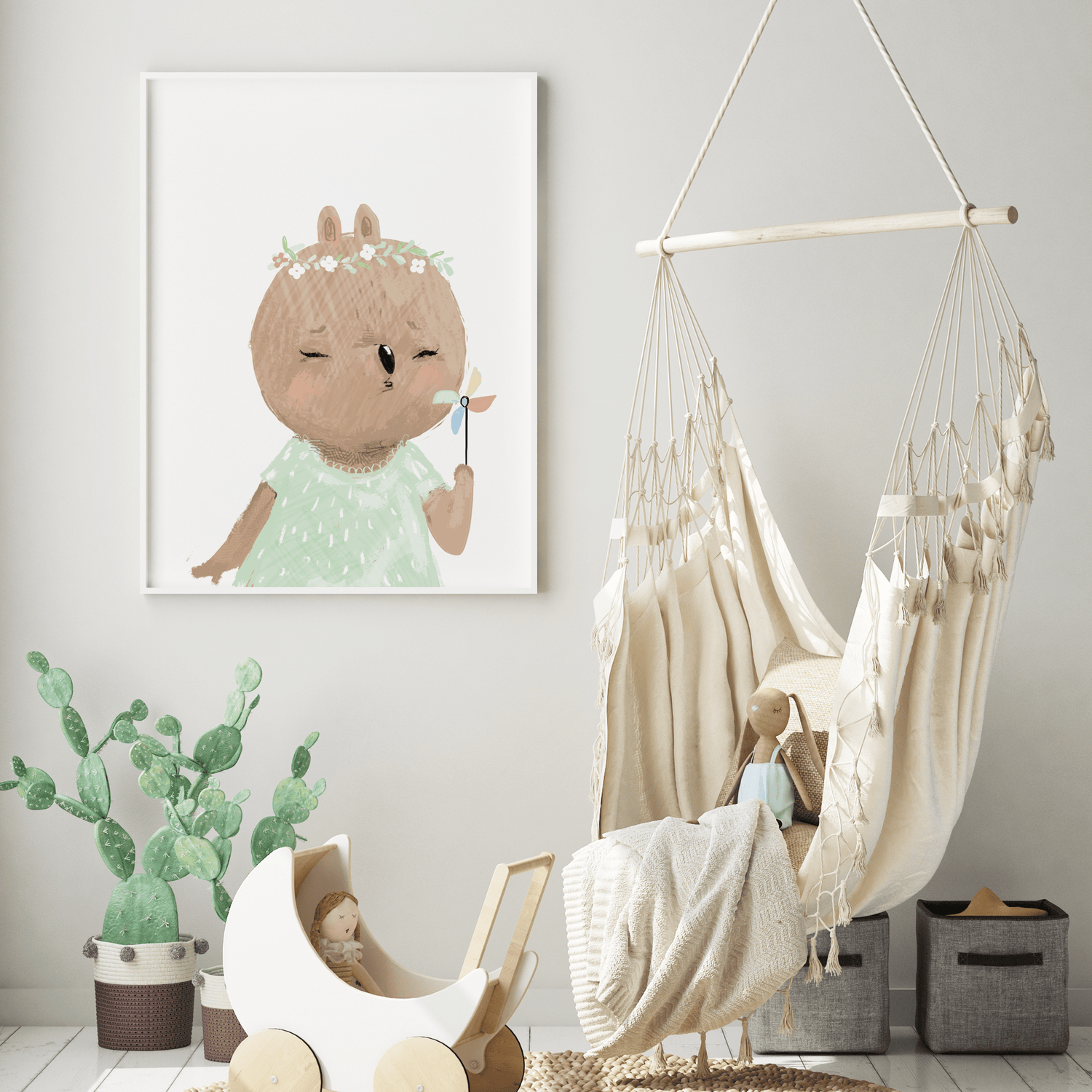 Little Miss Bear Print