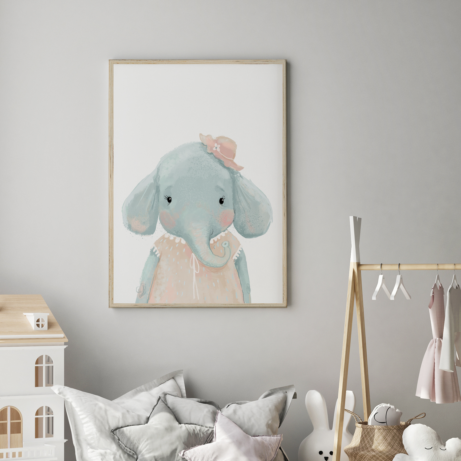 Little Miss Elephant Print