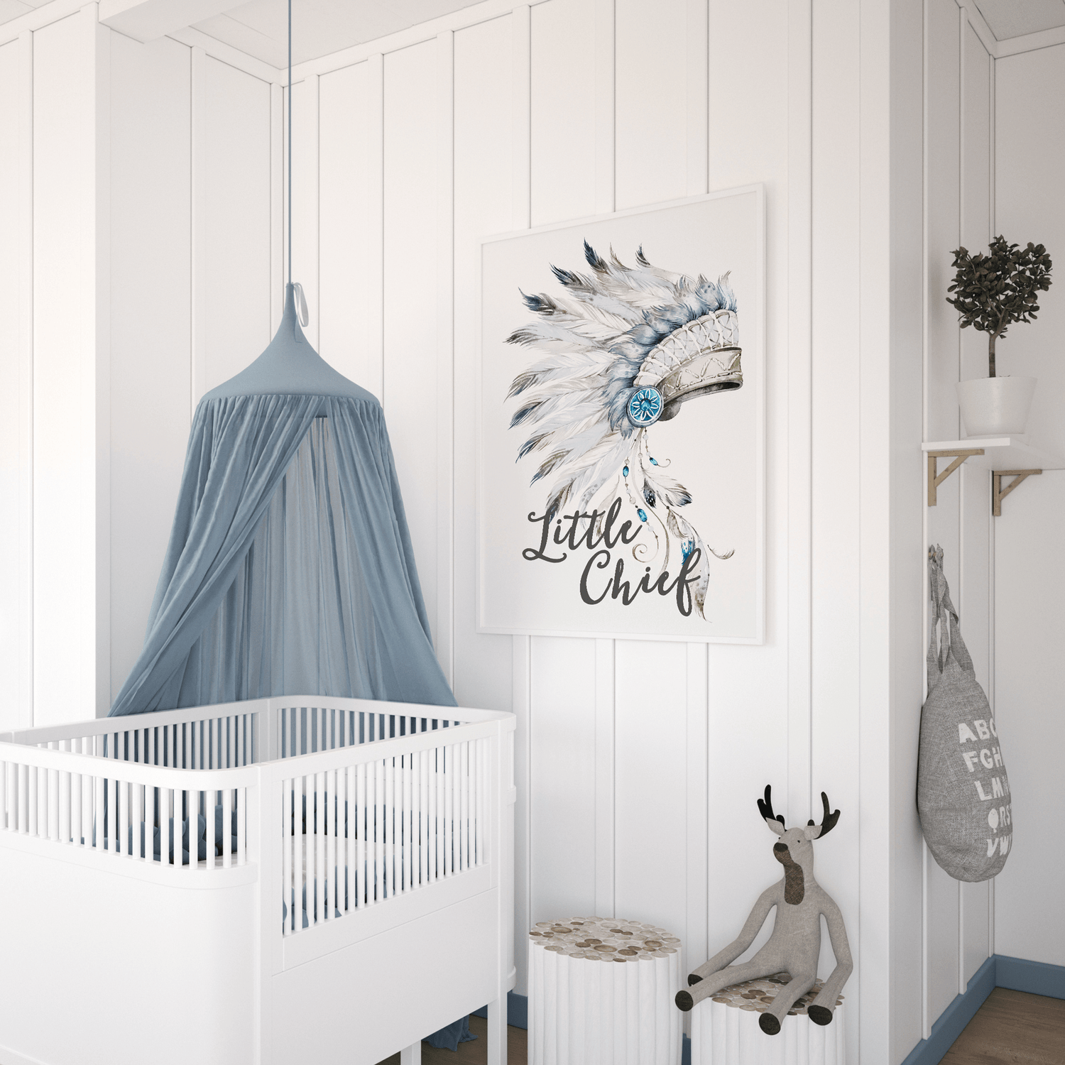 Little Chief Headdress Print