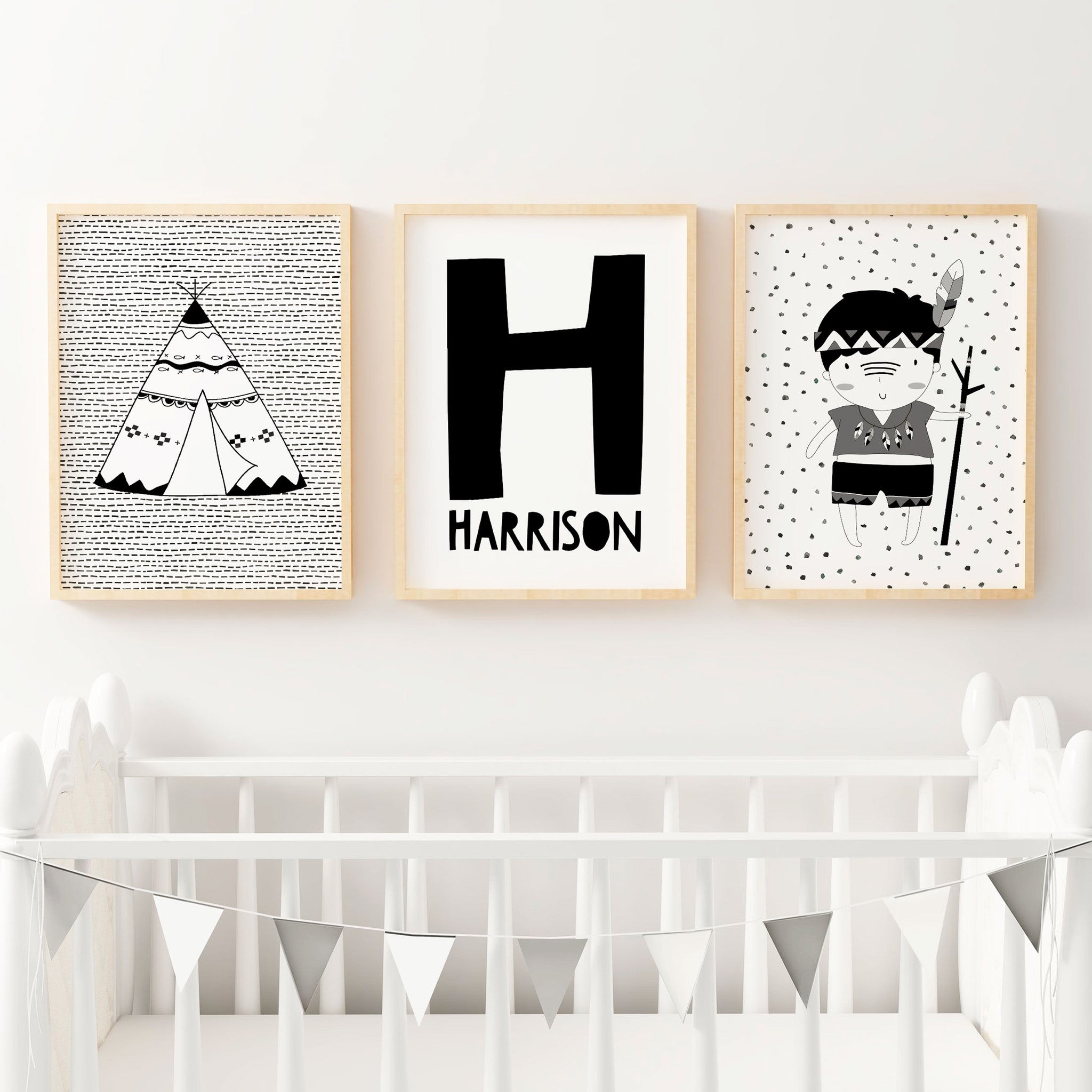 Tribal Teepee, Boy & Name Prints