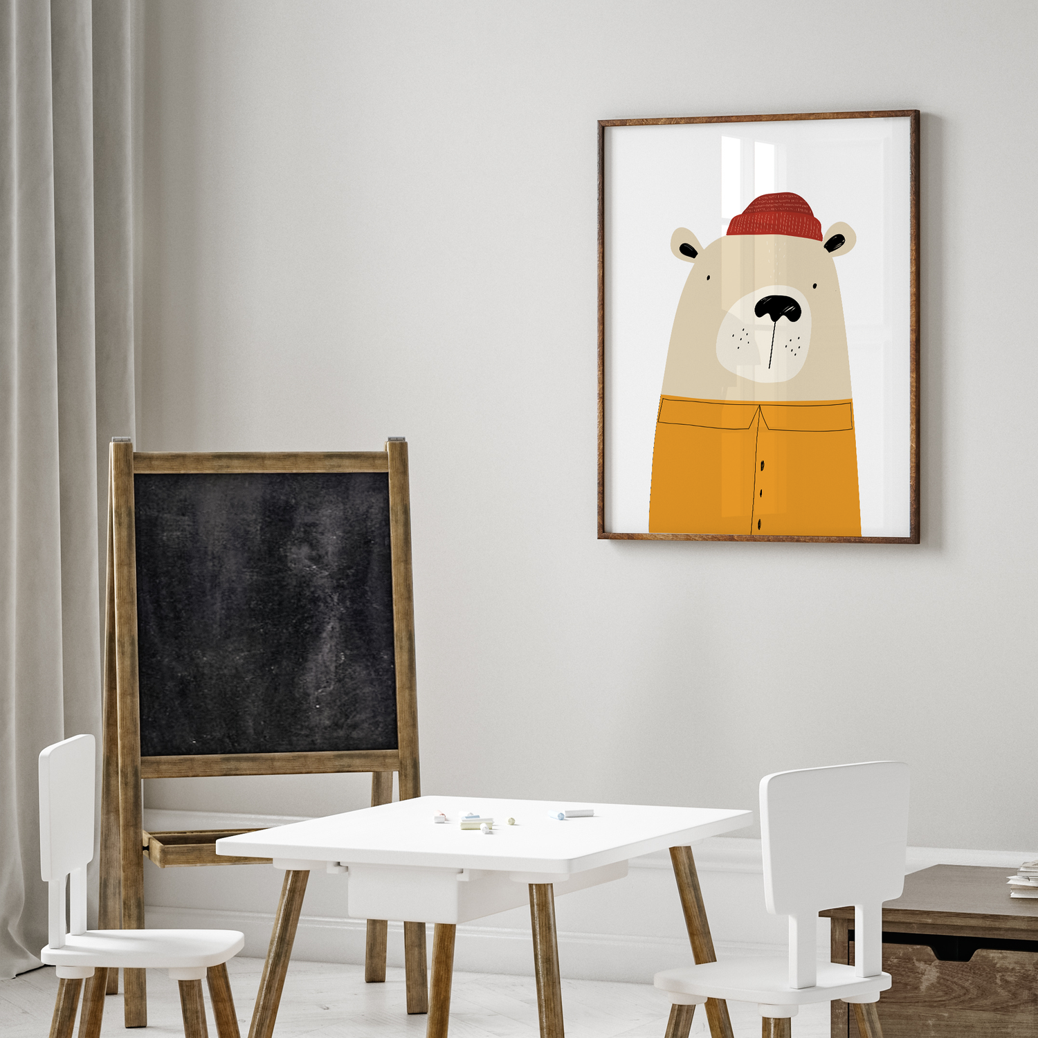 Sailor Bear Print  - Orange